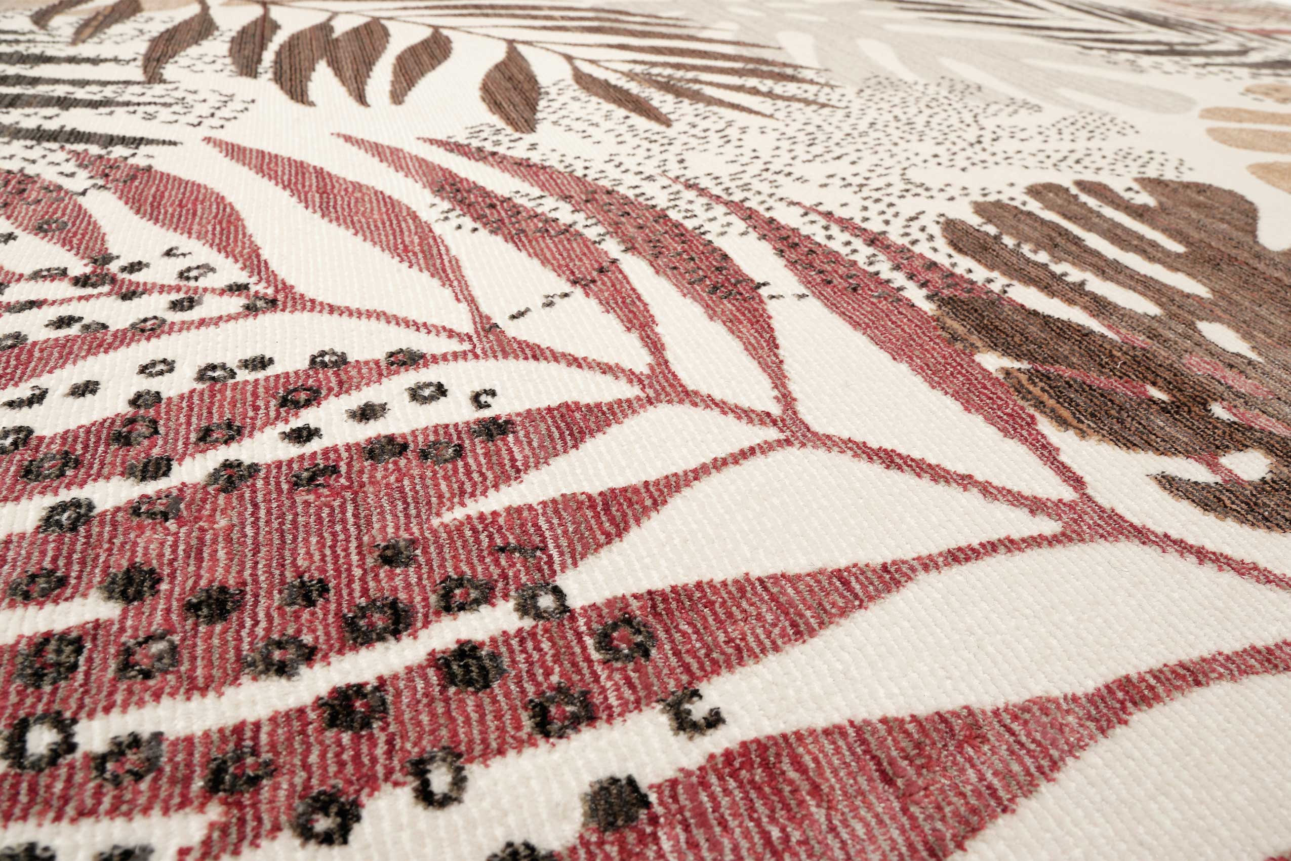 Esprit Teppich beige braun rot  Kurzflor » Florence « - Ansicht 5
