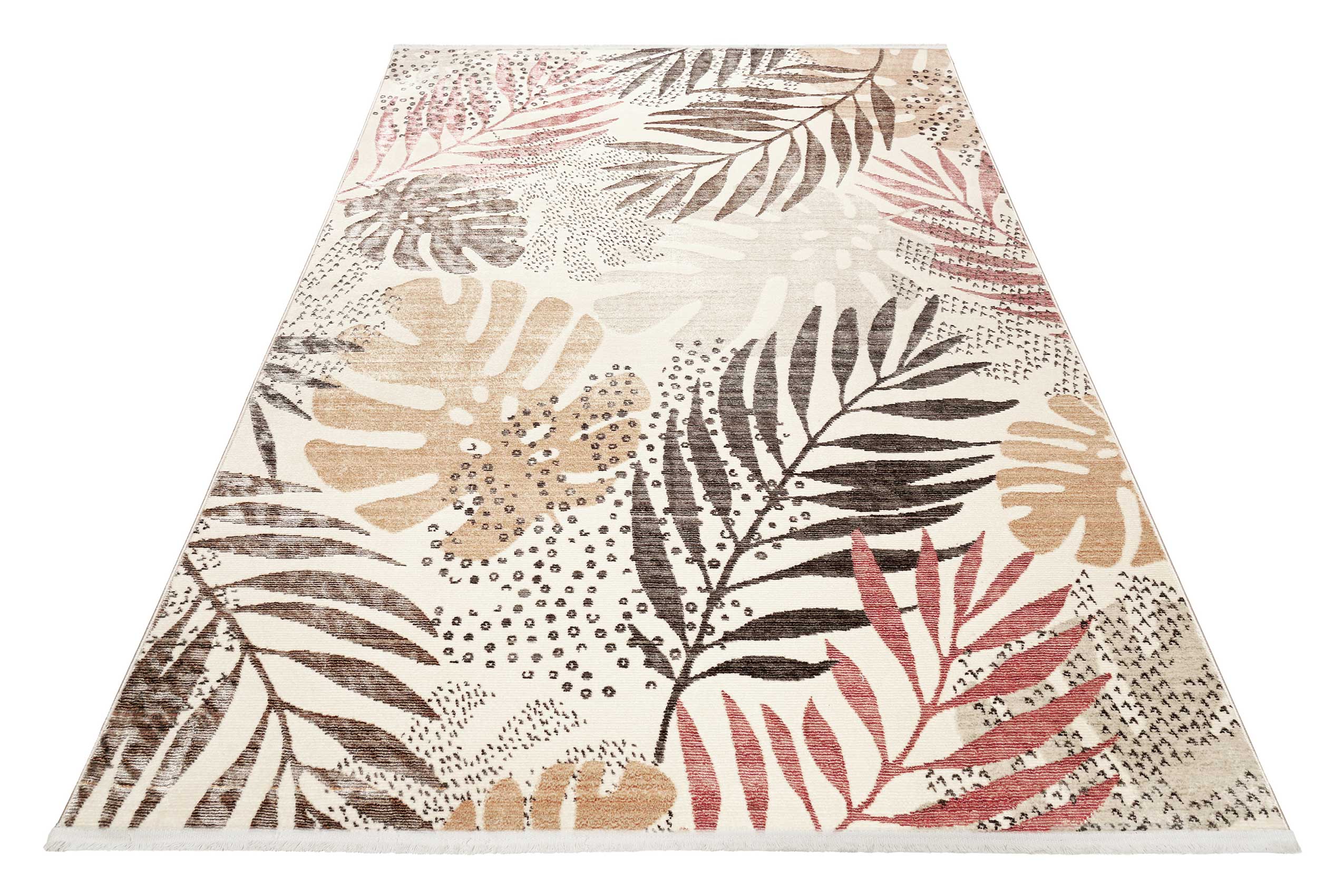 Esprit Teppich beige braun rot  Kurzflor » Florence « - Ansicht 2