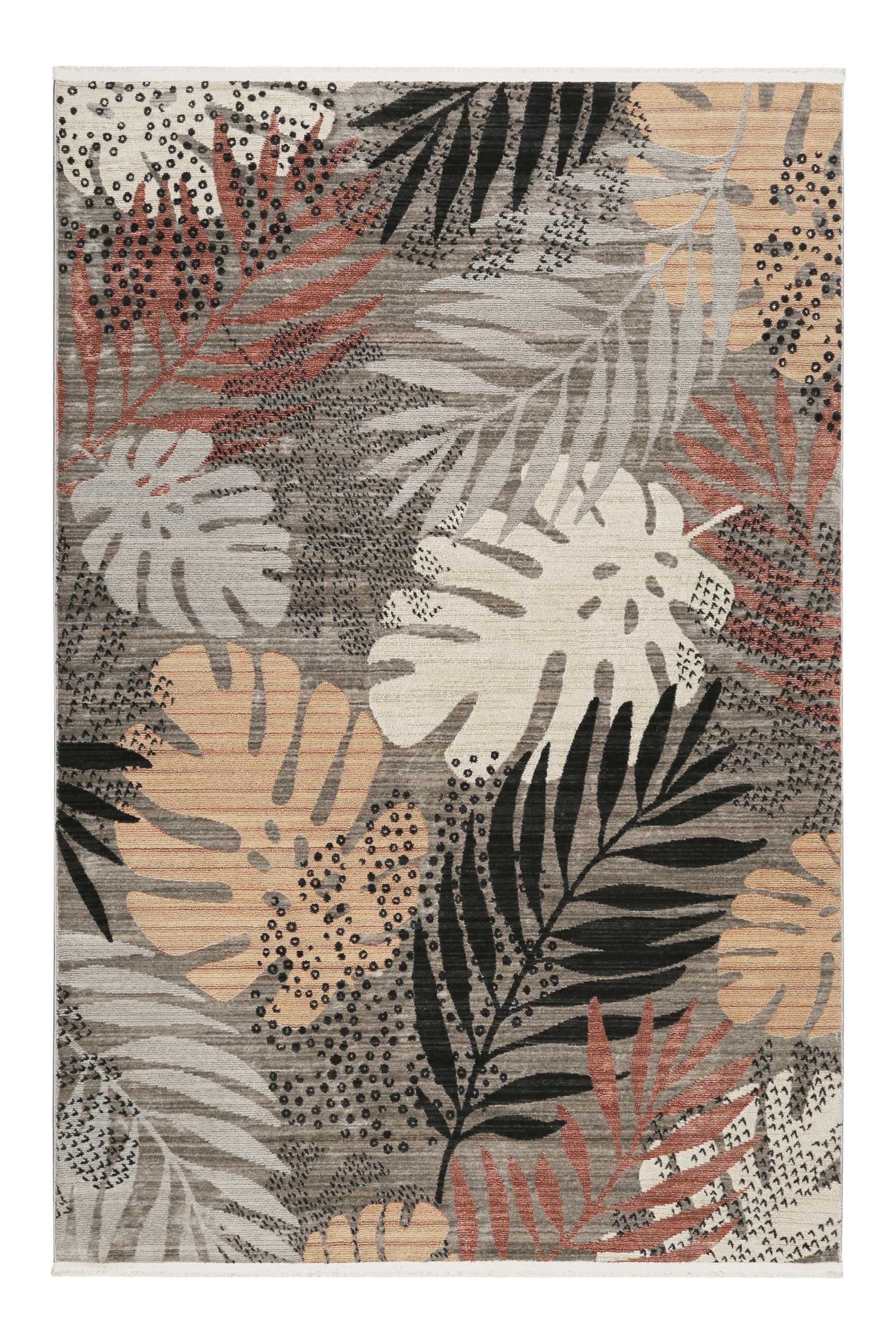 Esprit Teppich grau beige rot  Kurzflor » Florence « - Ansicht 1