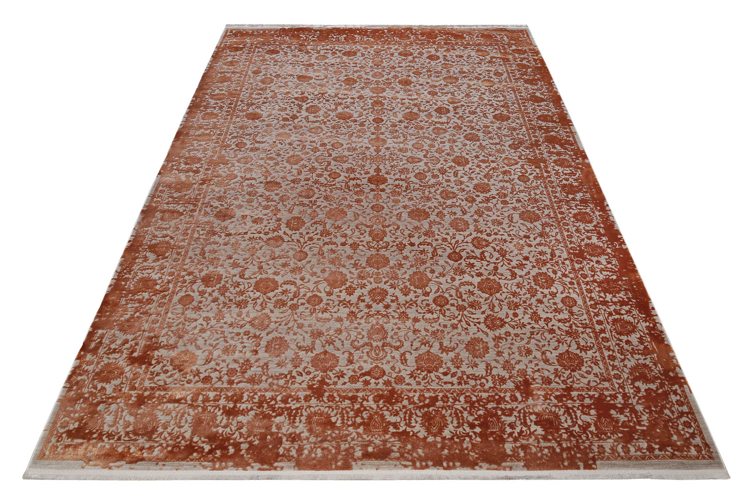 Esprit Teppich Rot Grau meliert Vintage 