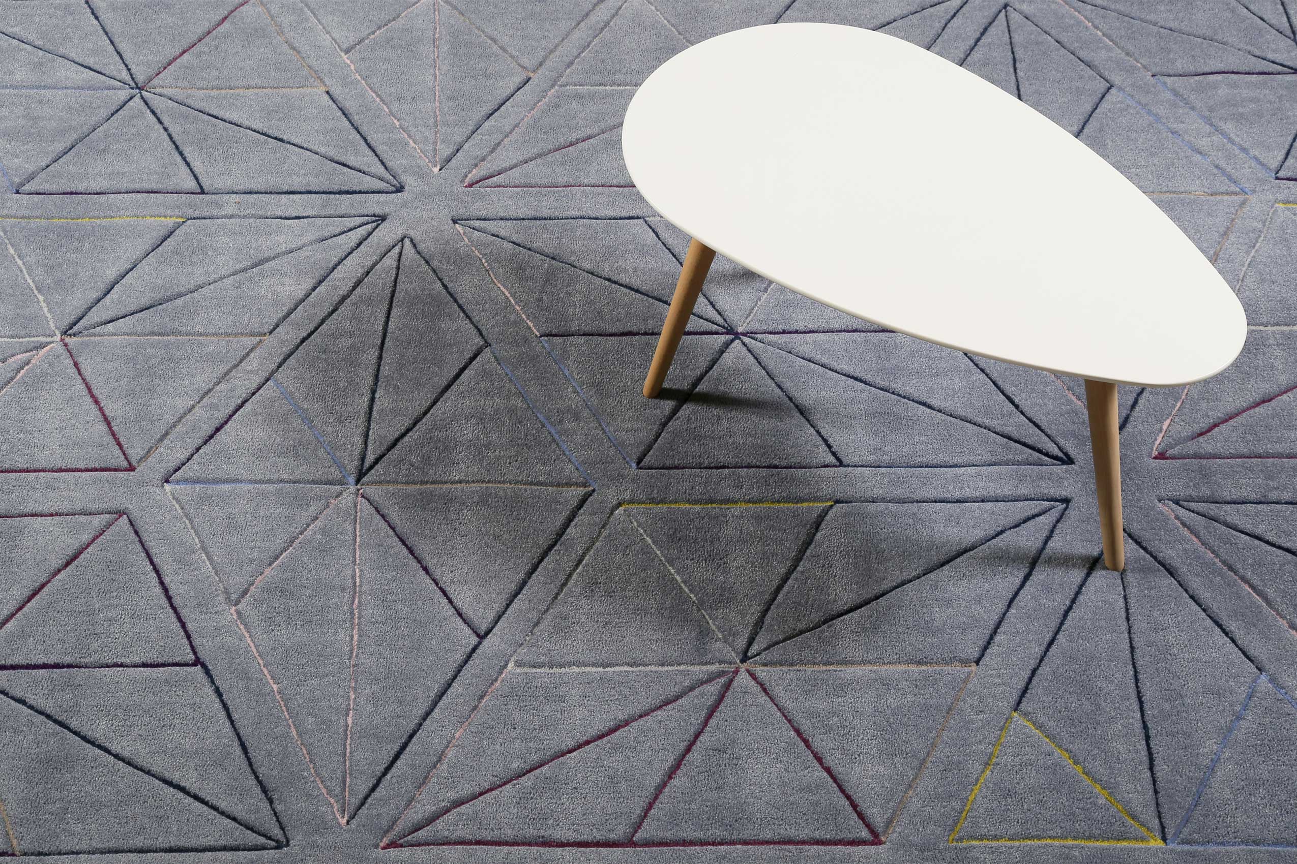 Esprit Teppich Grau Kurzflor 