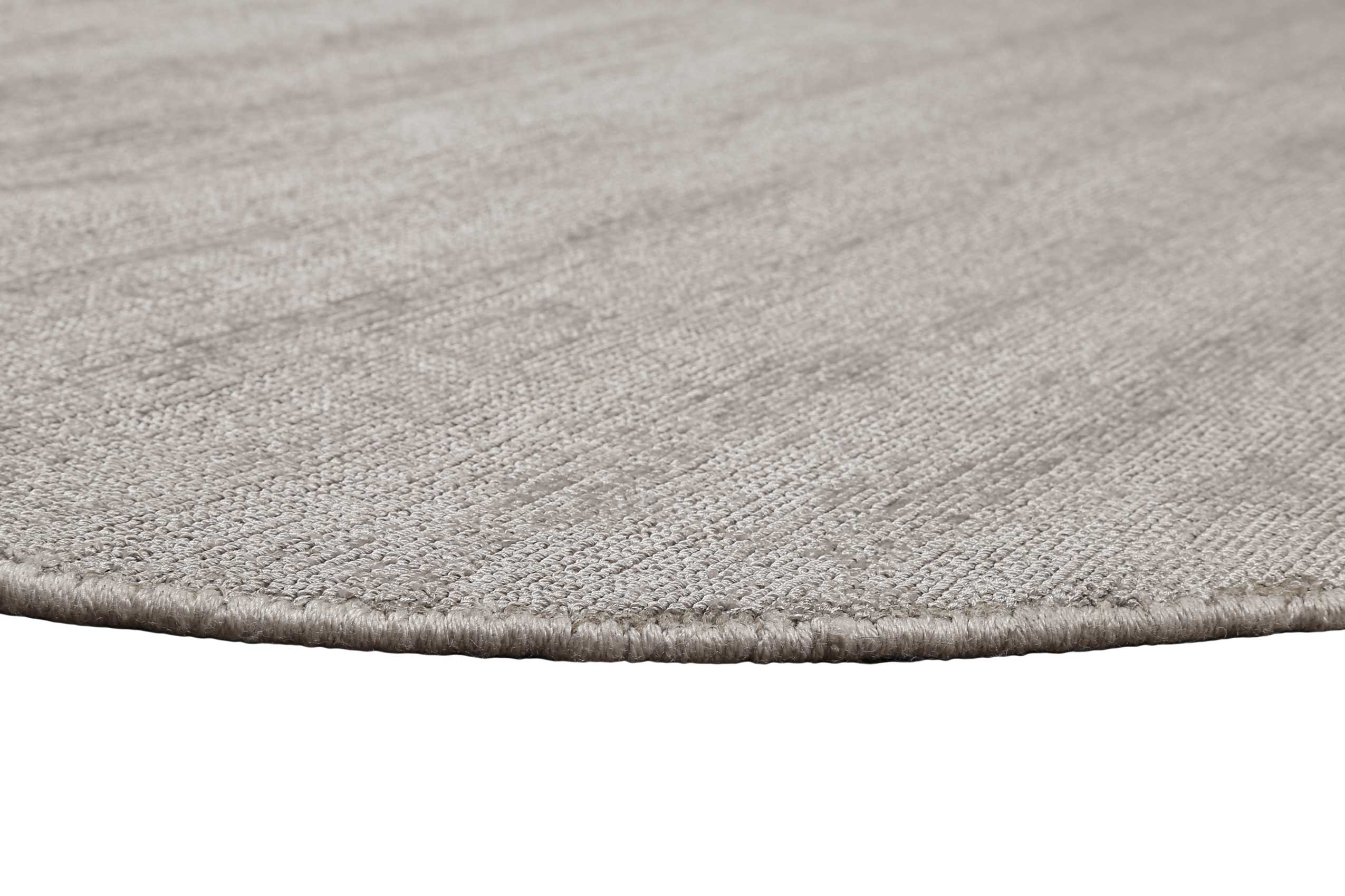 Esprit Kurzflor Teppich Rund Hellgrau 