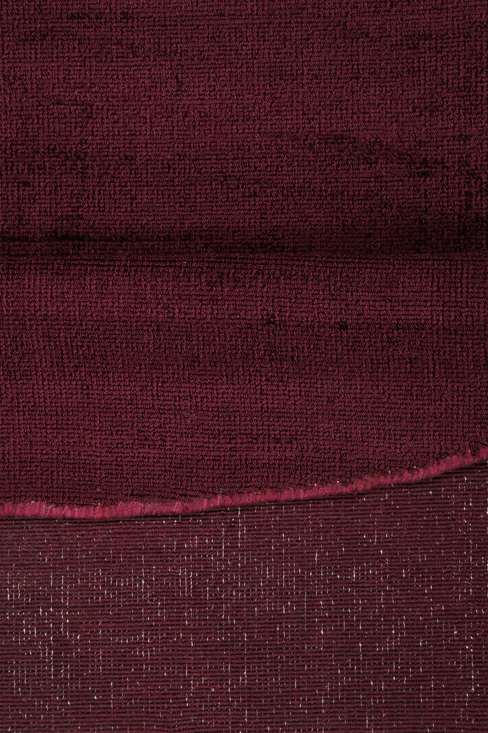 Esprit Kurzflor Teppich Rund Bordeaux Rot » Gil « - Ansicht 3