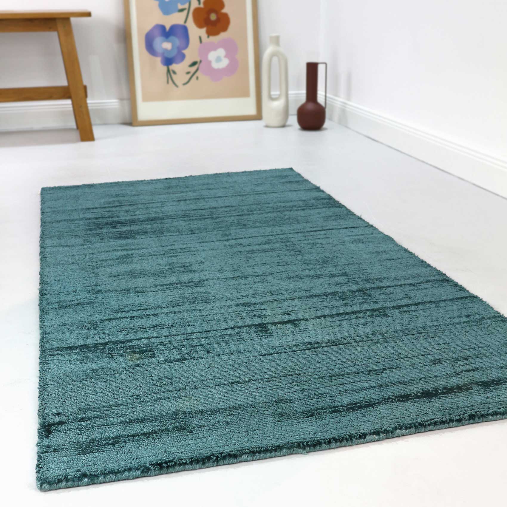Esprit Kurzflor Teppich Türkis 