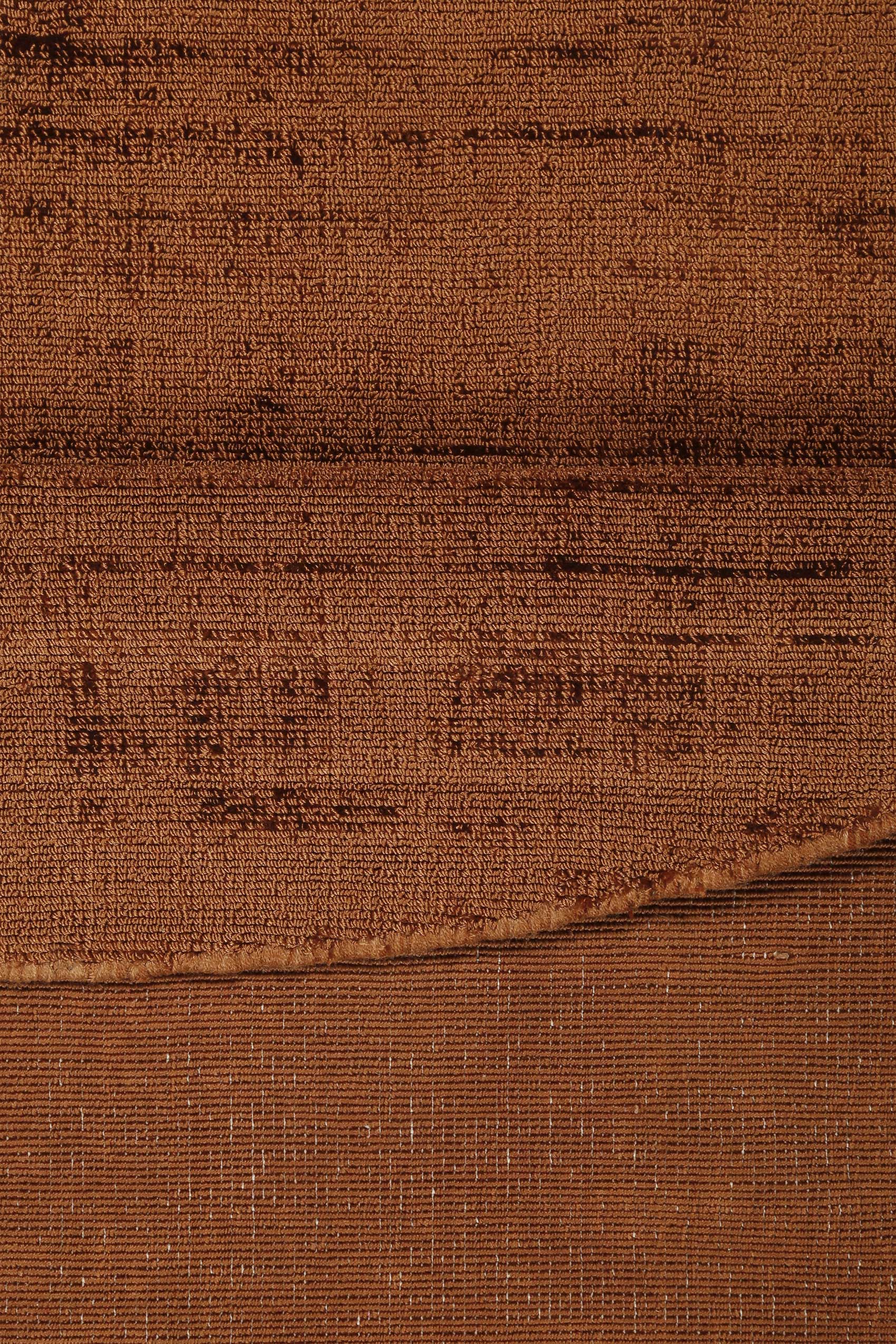 Esprit Kurzflor Teppich Rund Terracotta Braun 