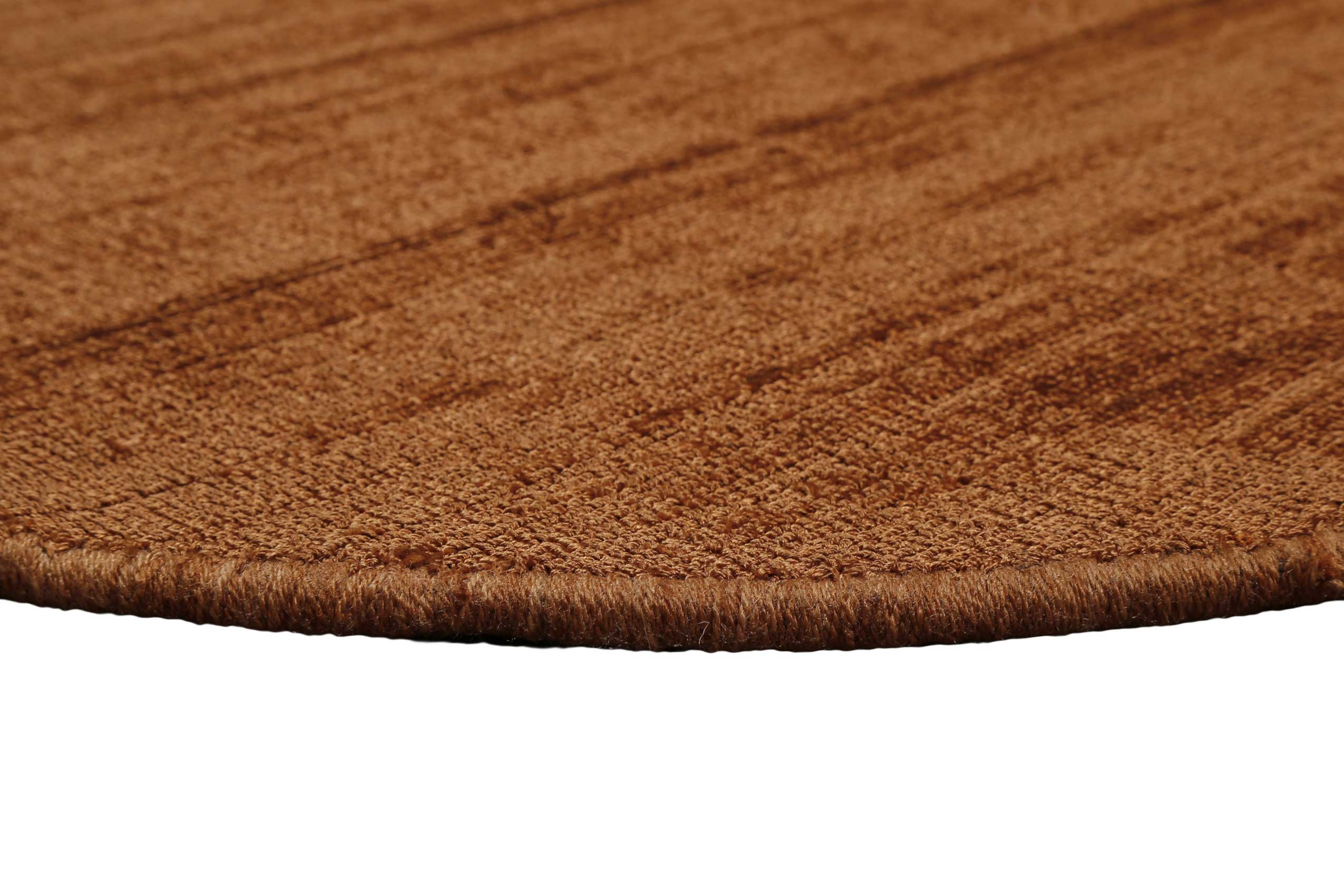 Esprit Kurzflor Teppich Rund Terracotta Braun 