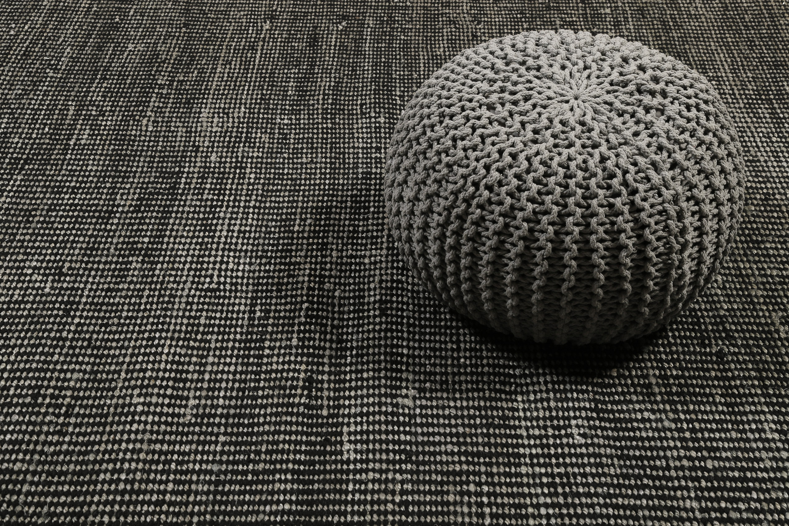 Esprit Kelim Teppich Grau Schwarz aus Jute & Wolle 
