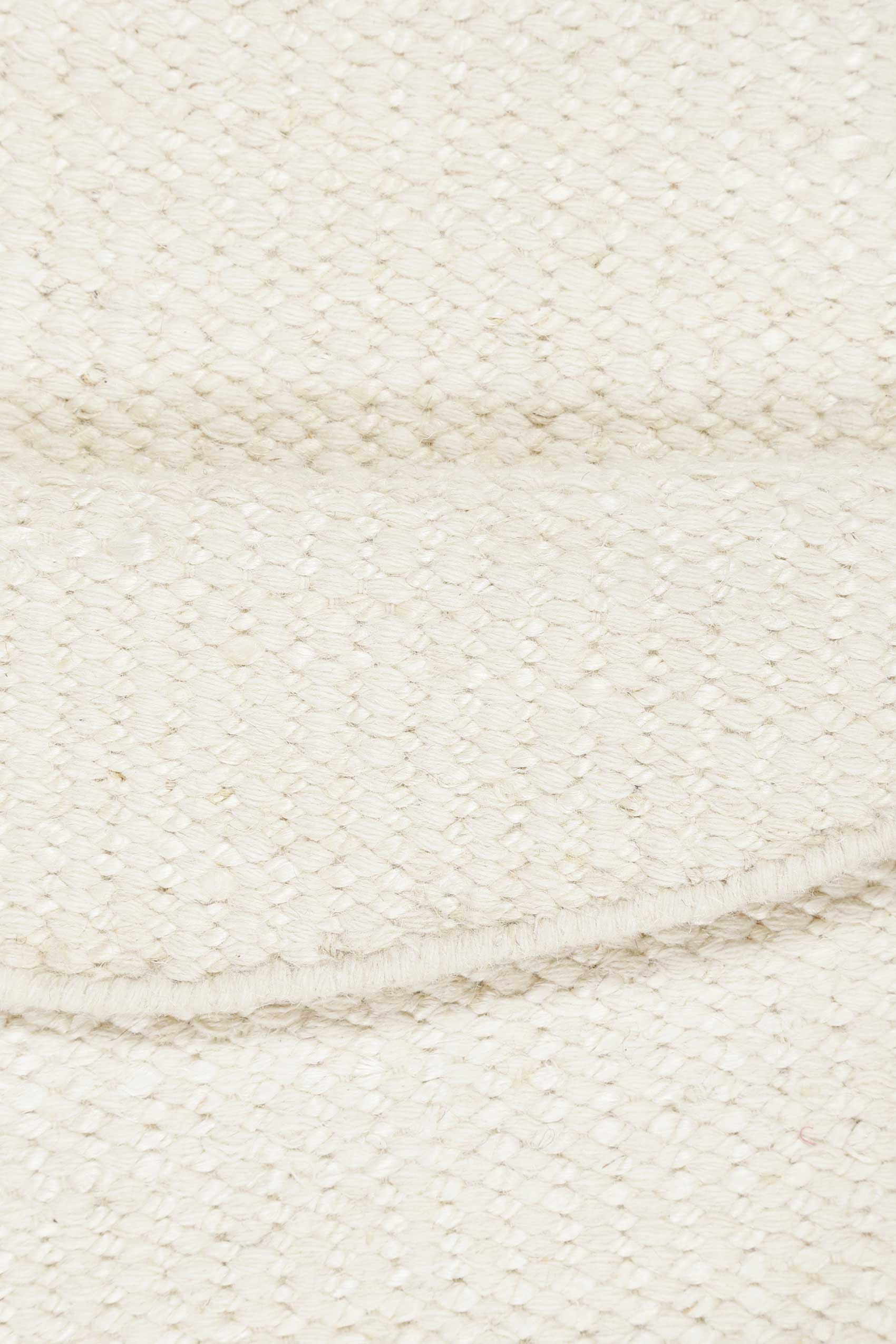 Esprit Kelim Teppich Rund Creme Weiß aus Jute & Wolle 