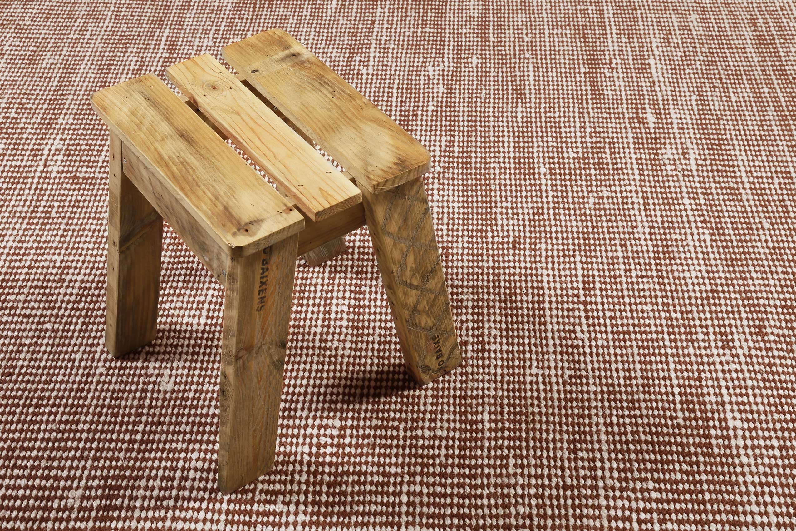 Esprit Kelim Teppich Rotbraun Beige aus Jute & Wolle 