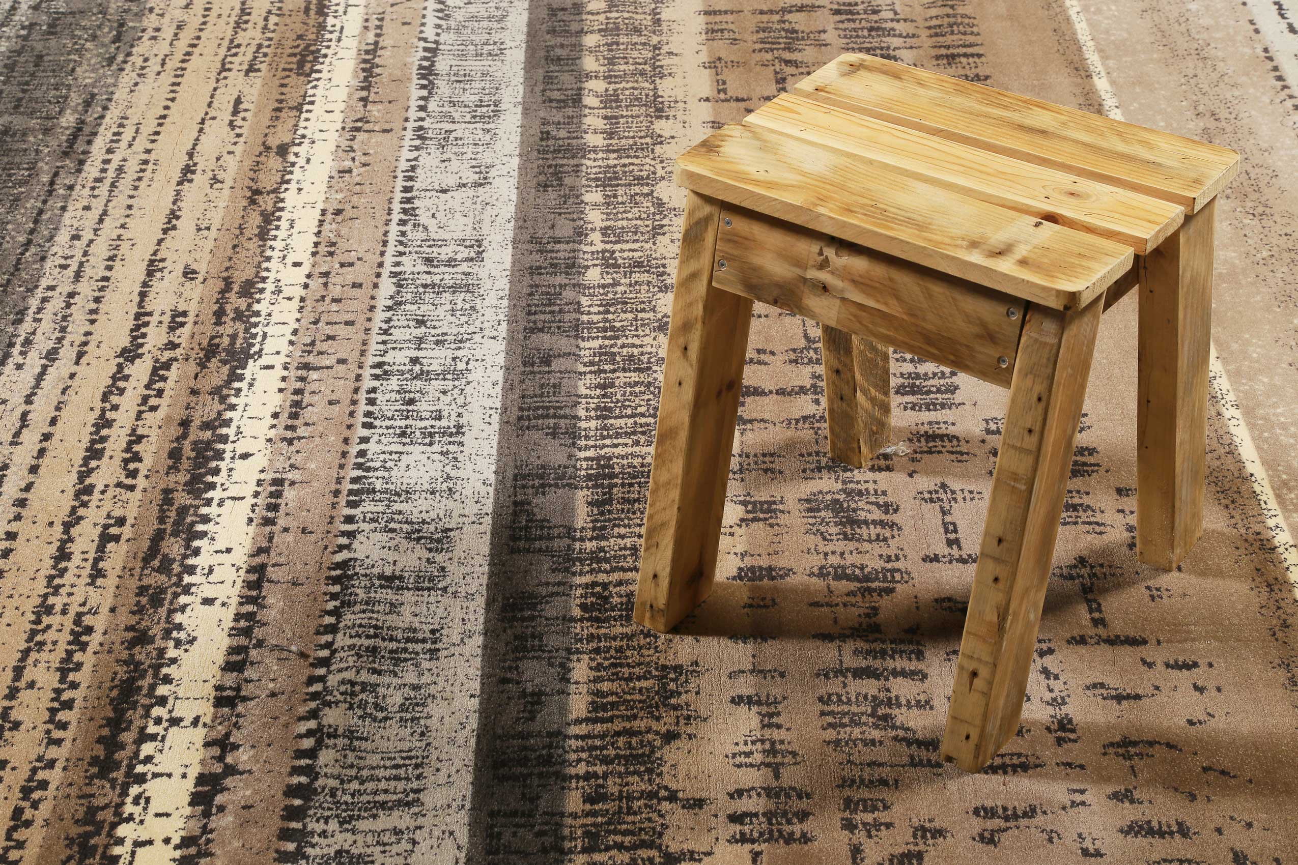 Esprit Kurzflor Teppich Sand Braun Grau » Grafik Edge « - Ansicht 6