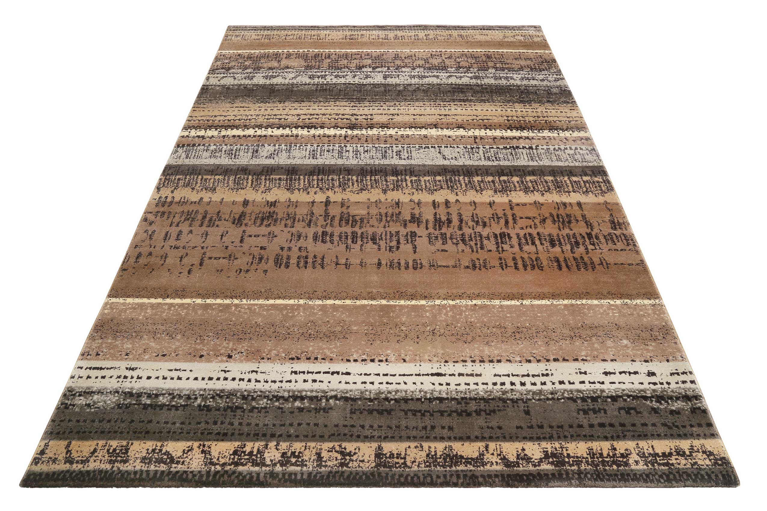 Esprit Kurzflor Teppich Sand Braun Grau » Grafik Edge « - Ansicht 2
