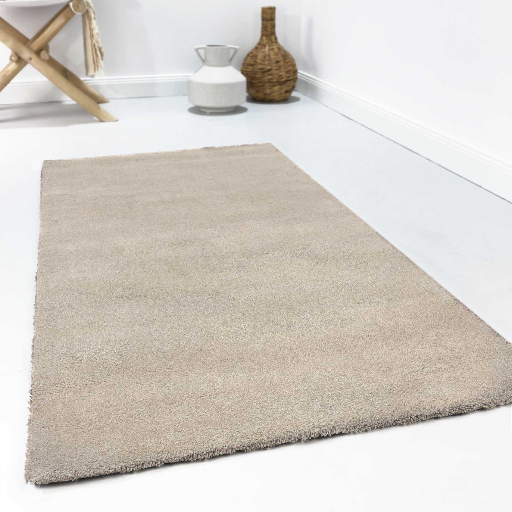 Esprit Wollteppich Sand Beige Hochflor 