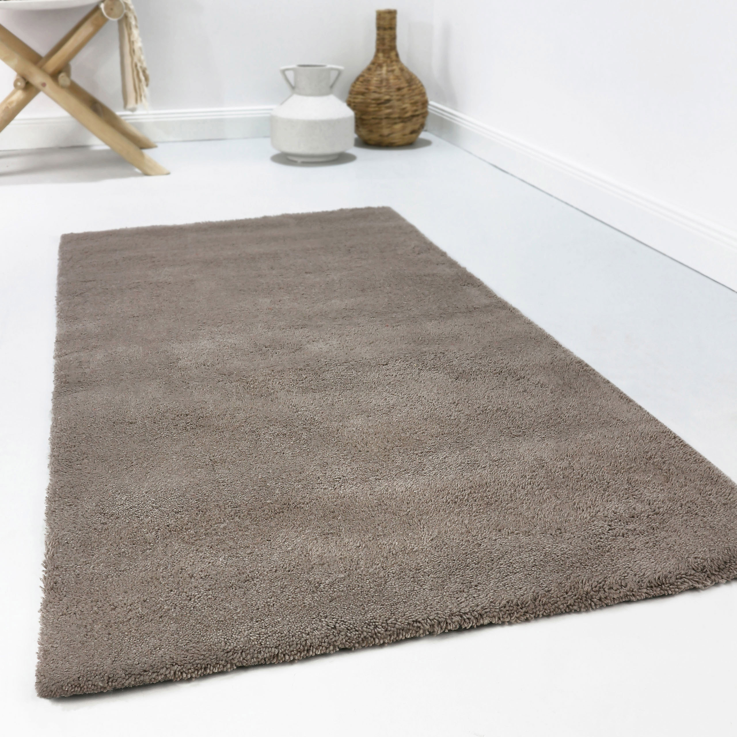 Esprit Wollteppich Braun Hochflor 