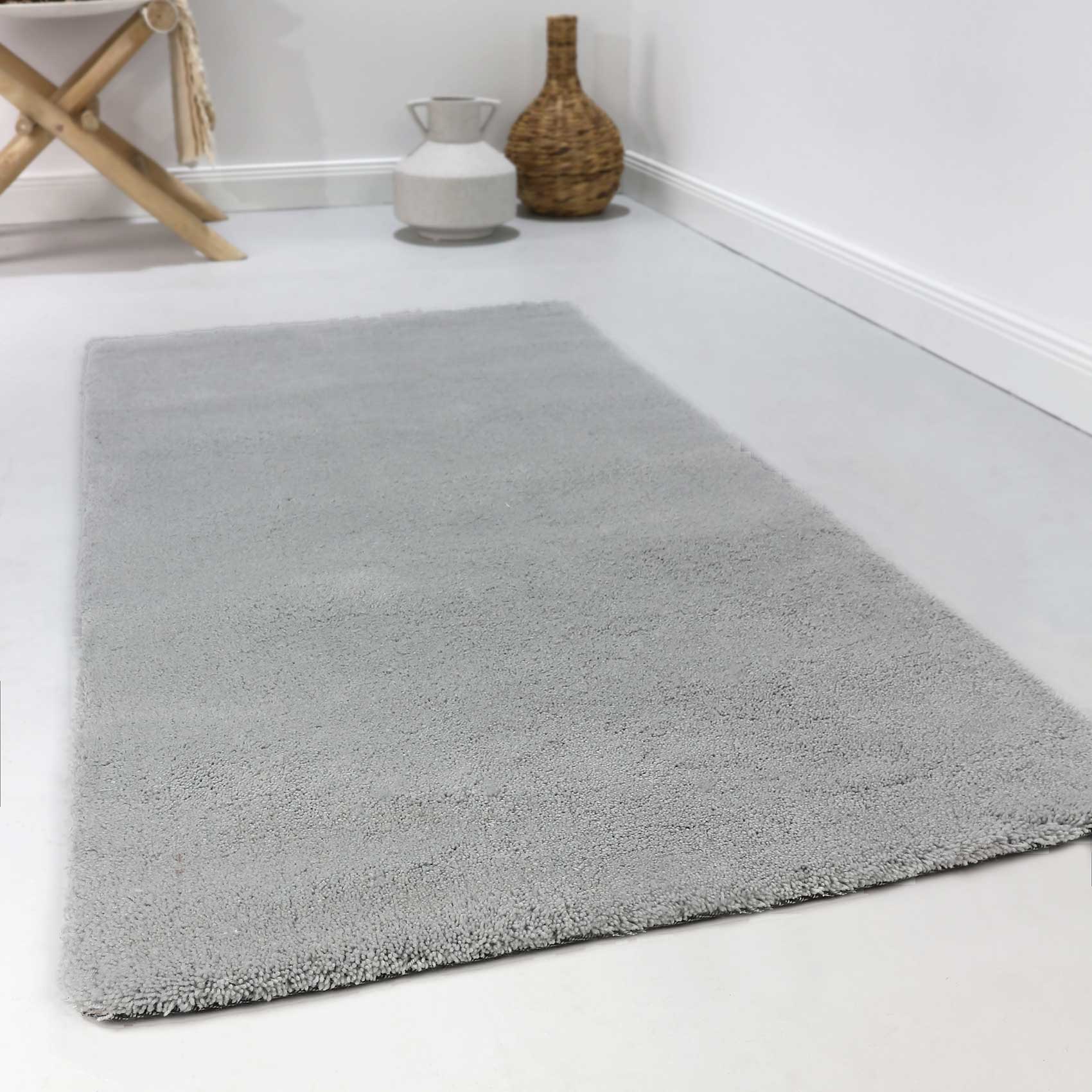 Esprit Wollteppich Hellgrau Hochflor 