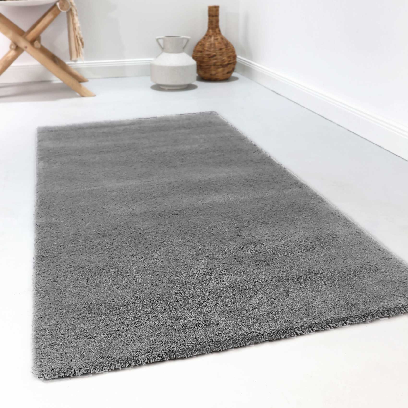 Esprit Wollteppich Grau Hochflor 