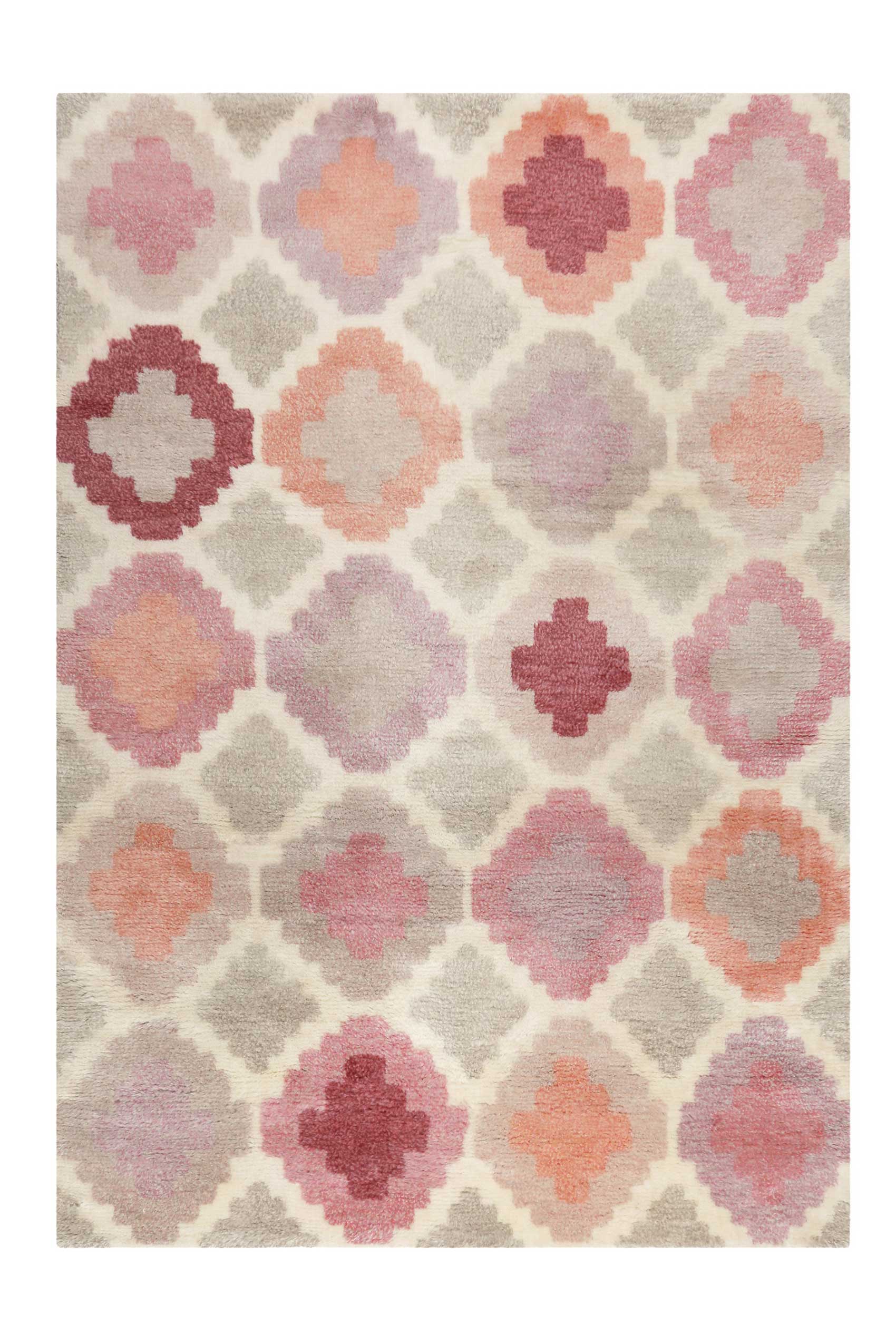 Esprit Kelim Teppich Bunt Pastell aus Wolle 