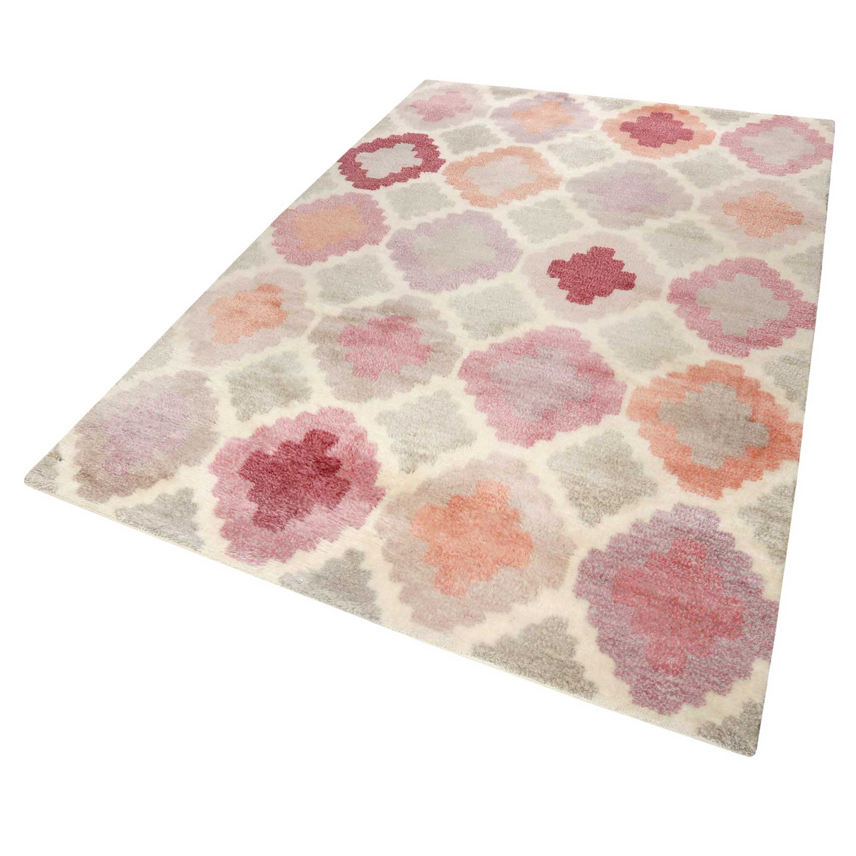 Esprit Kelim Teppich Bunt Pastell aus Wolle 