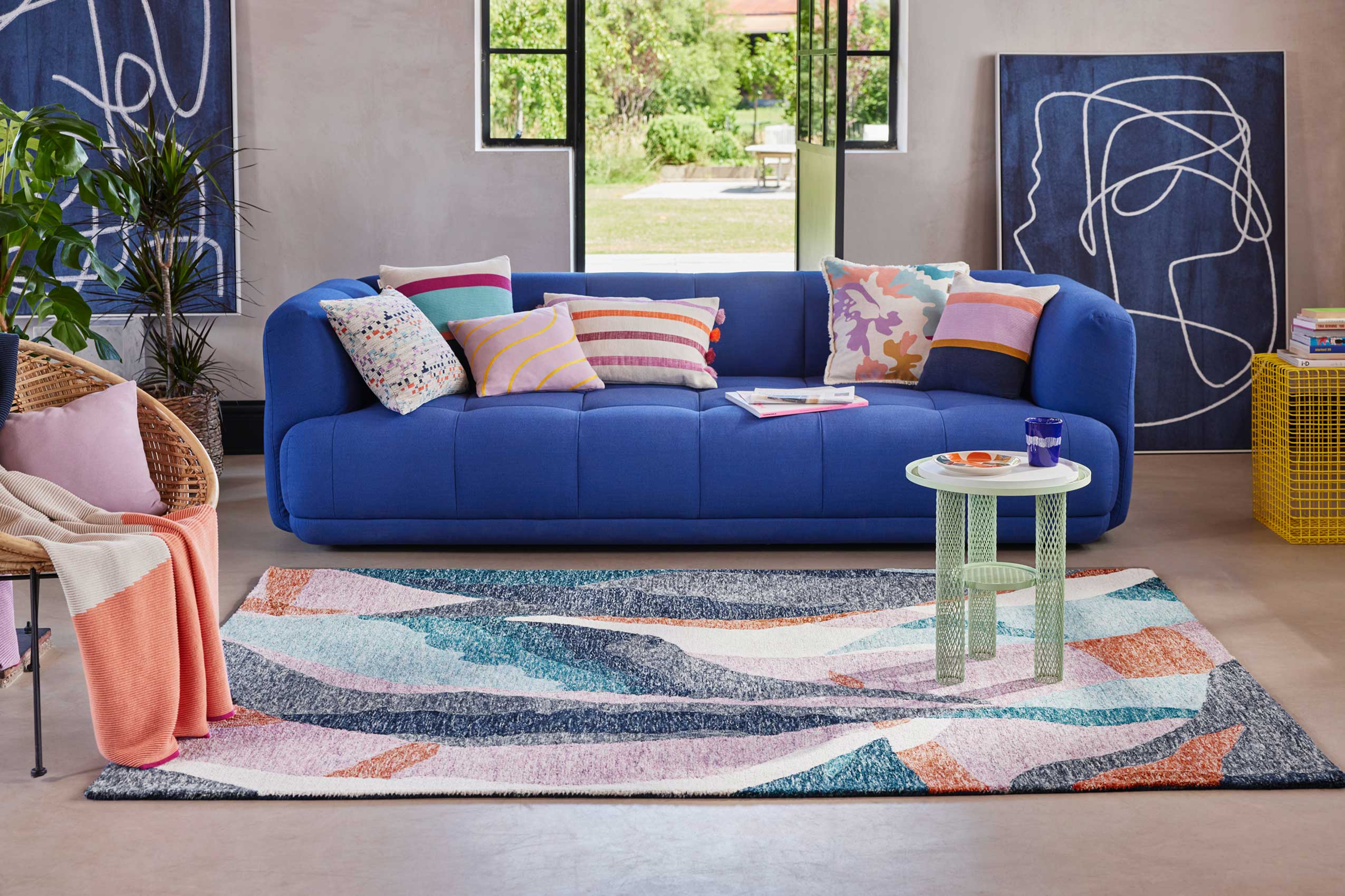Esprit Kurzflor Teppich Bunt 