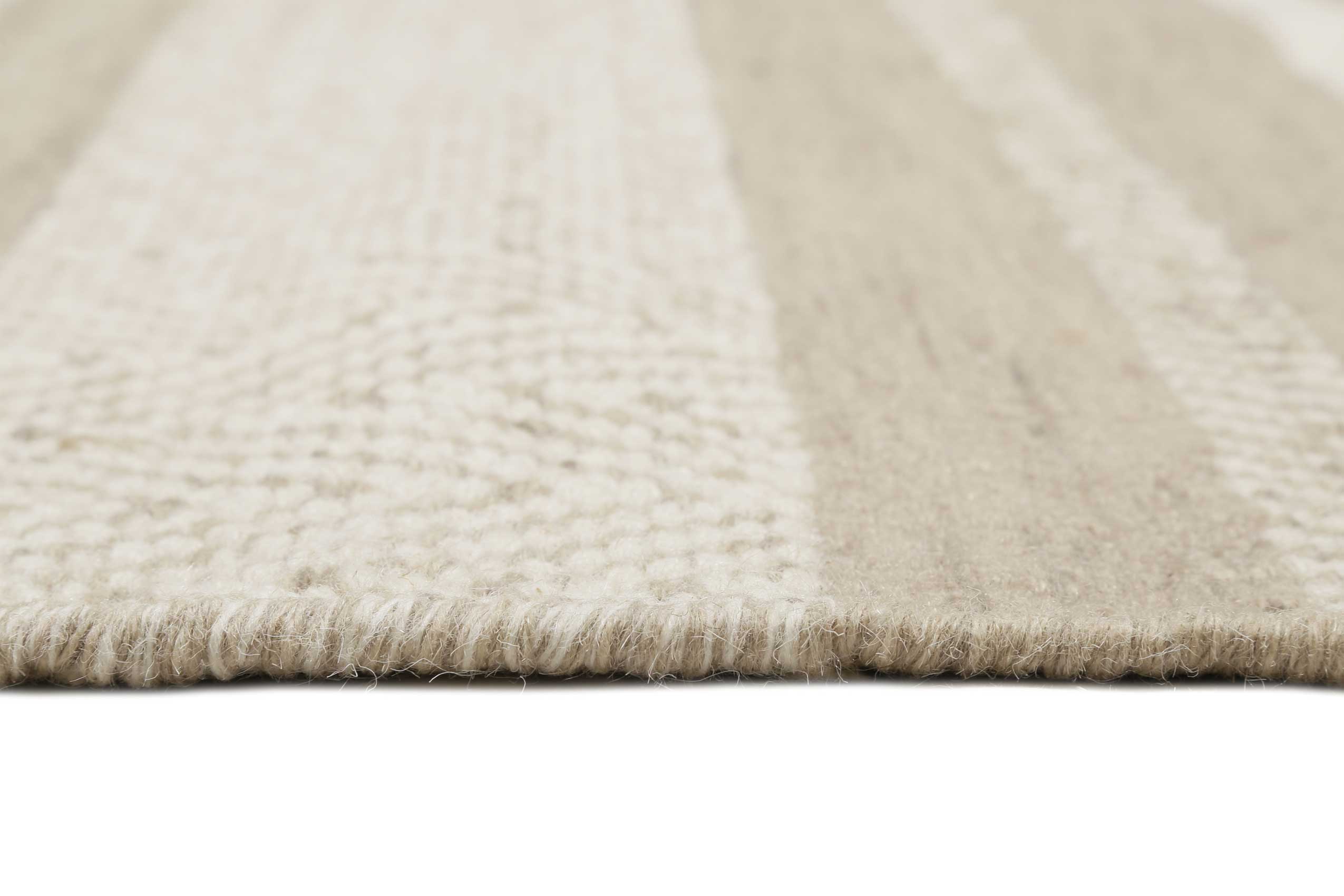 Esprit Kelim Teppich Beige Sand aus Wolle 