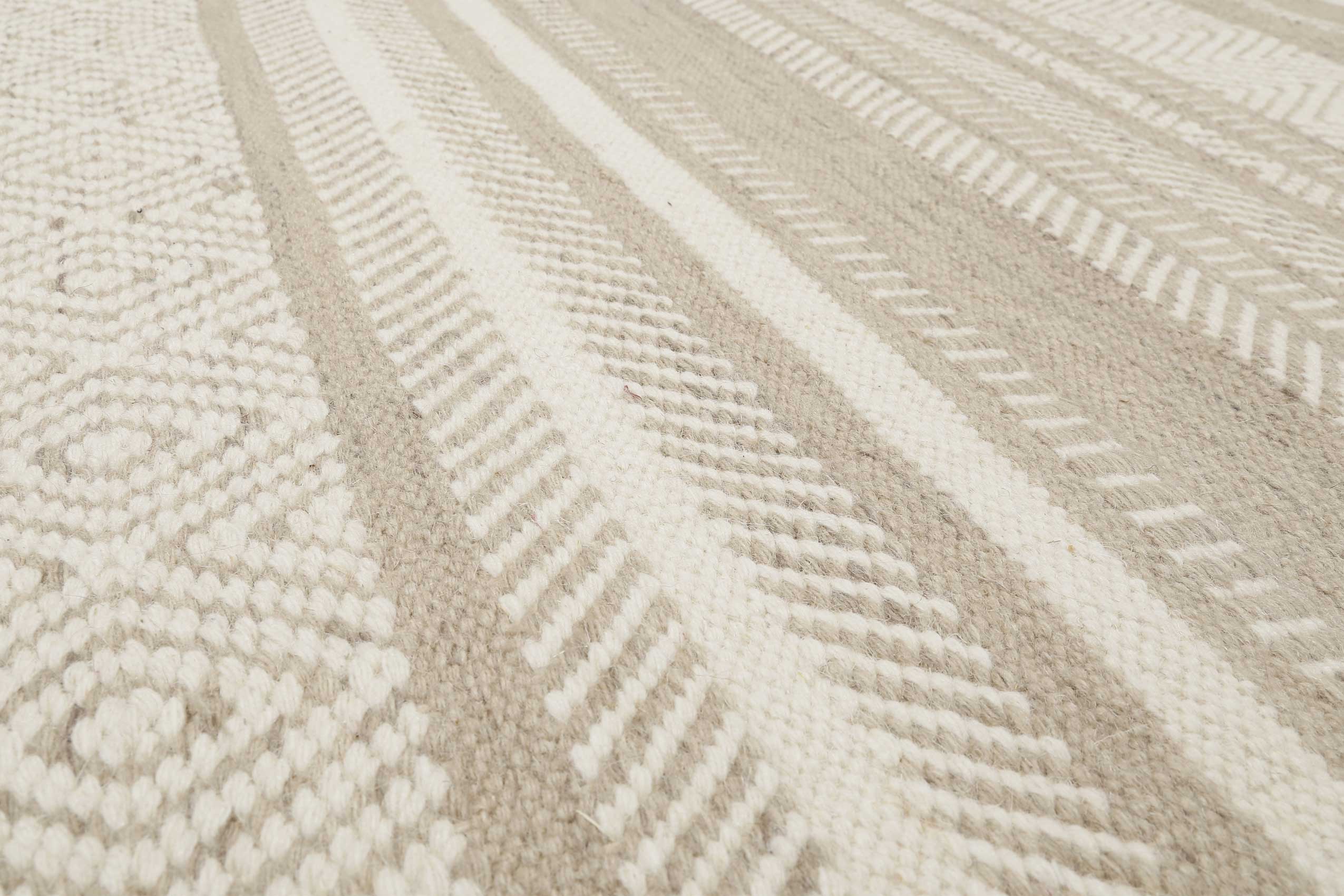 Esprit Kelim Teppich Beige Sand aus Wolle » Hudson « - Ansicht 5