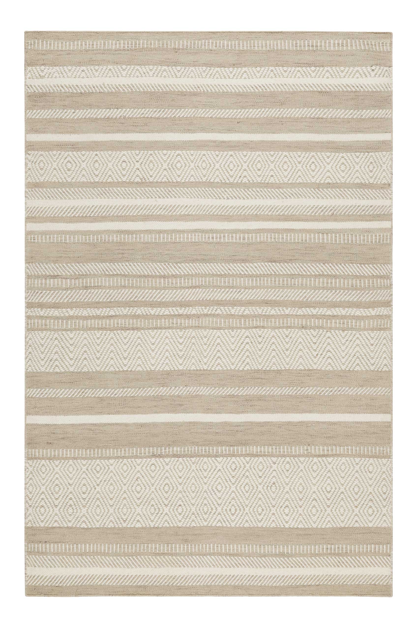 Esprit Kelim Teppich Beige Sand aus Wolle » Hudson « - Ansicht 1