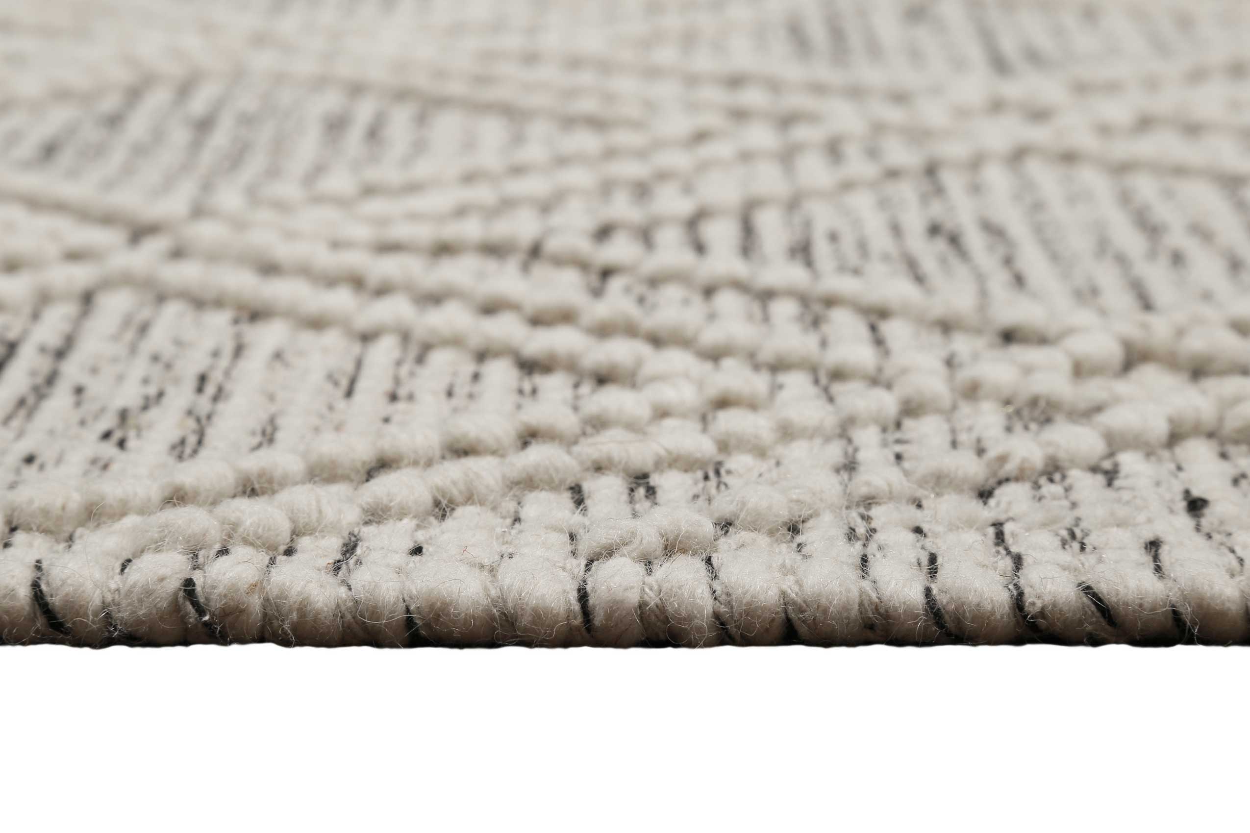 Esprit Teppich handgewebt Weiß Hellgrau aus Wolle » Ivy « - Ansicht 4