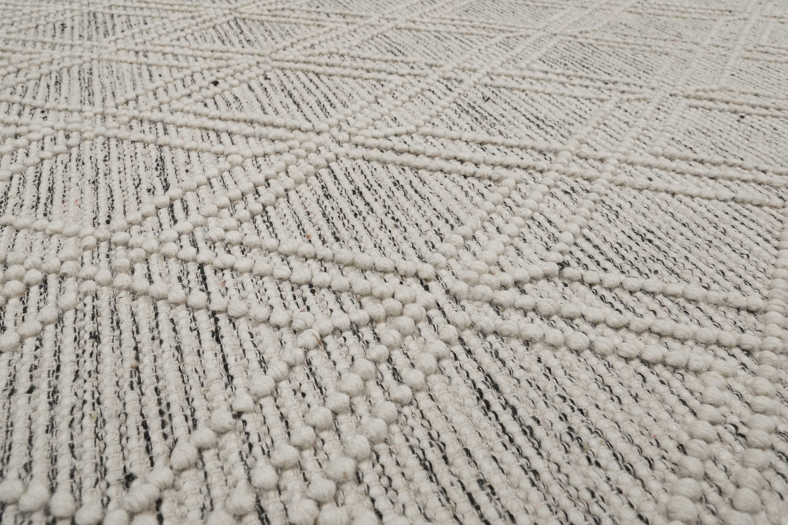 Esprit Teppich handgewebt Weiß Hellgrau aus Wolle » Ivy « - Ansicht 5