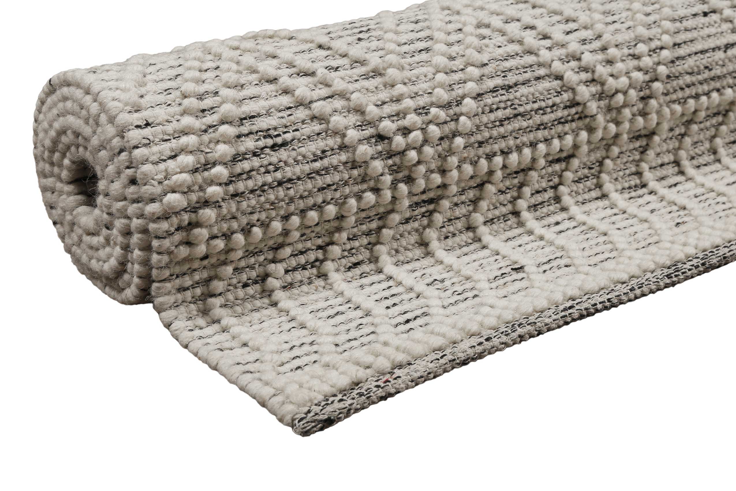 Esprit Teppich handgewebt Weiß Hellgrau aus Wolle » Ivy « - Ansicht 7
