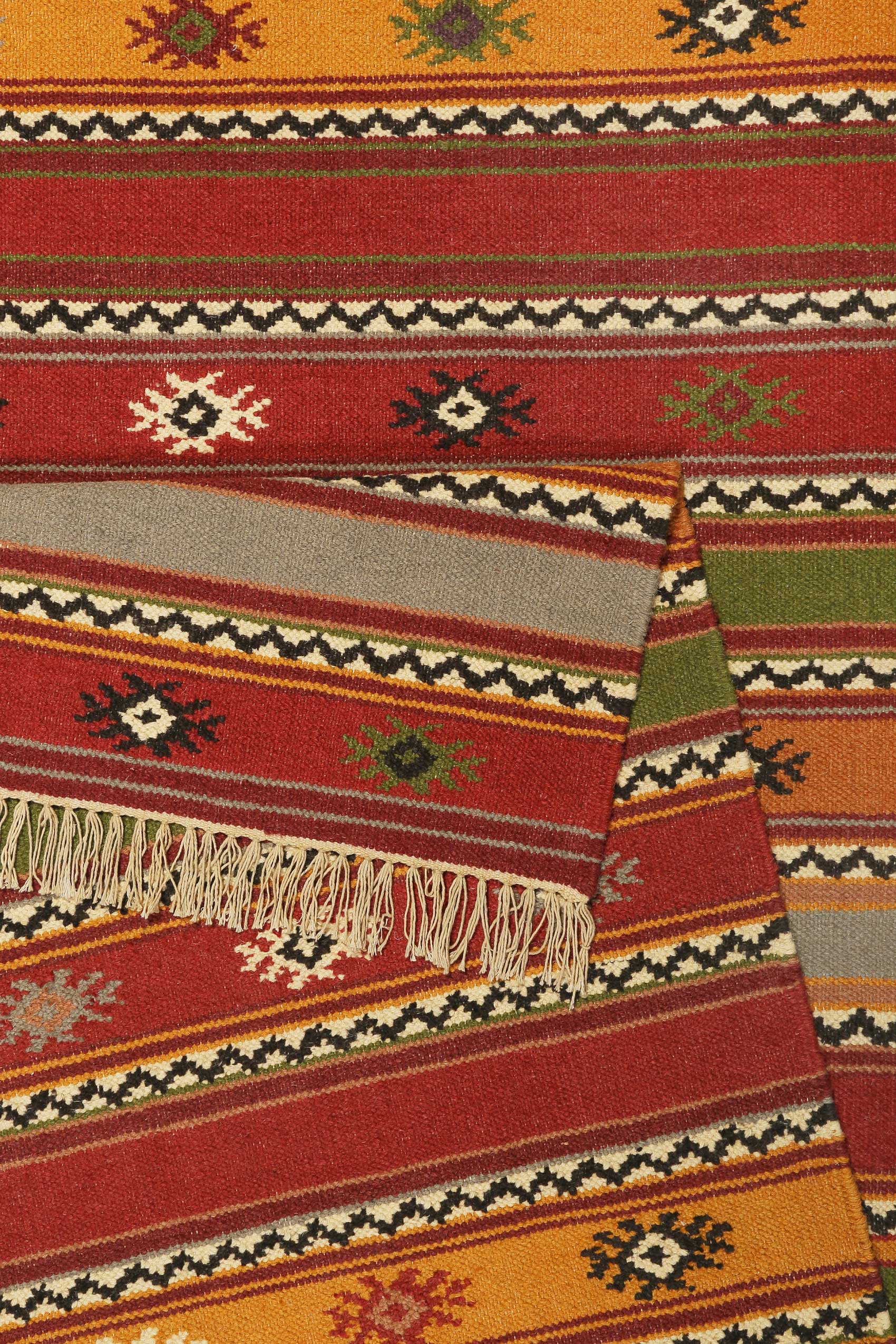 Esprit Kelim Teppich Bunt aus Wolle » Jaipur « - Ansicht 3