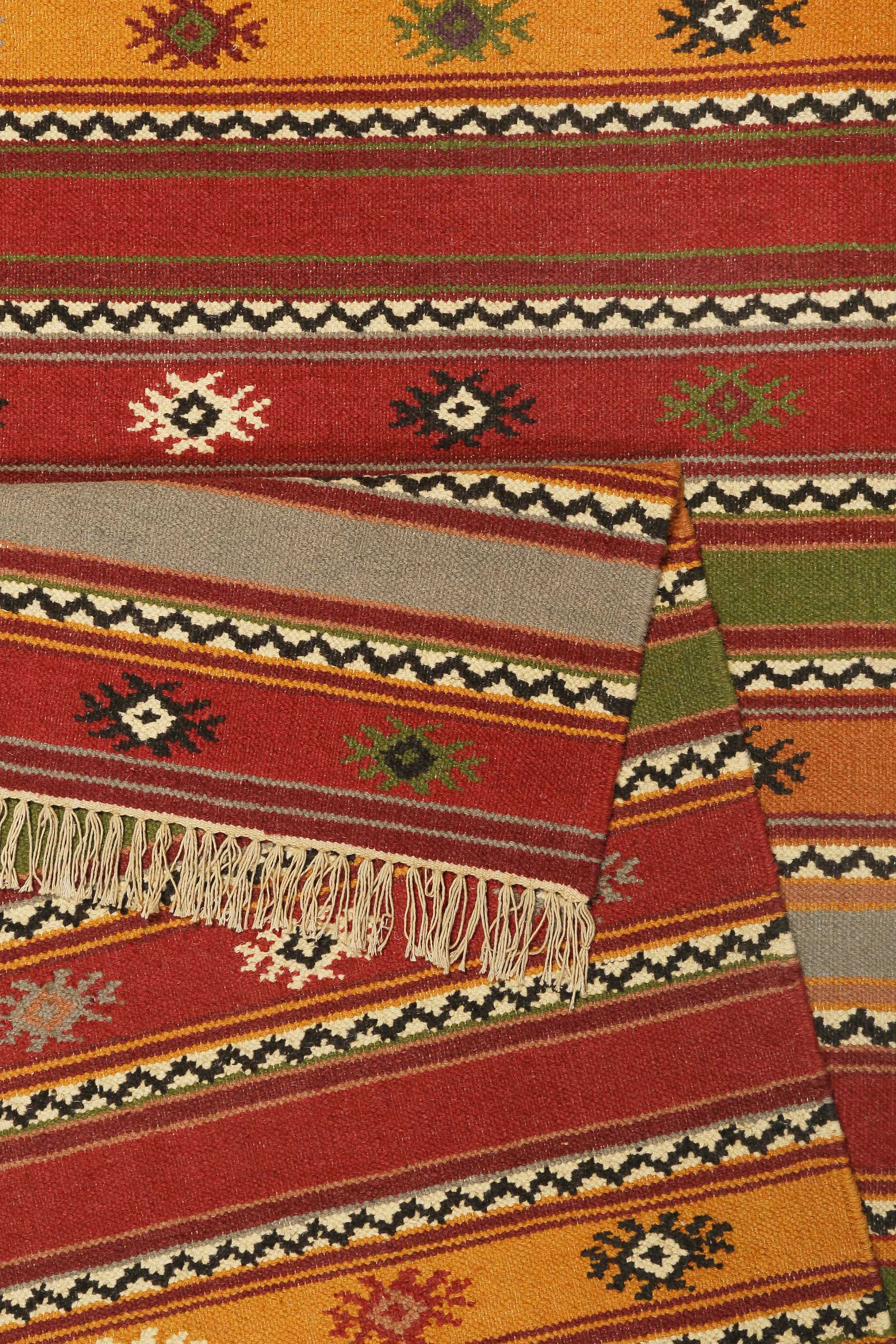Esprit Kelim Teppich Bunt aus Wolle 