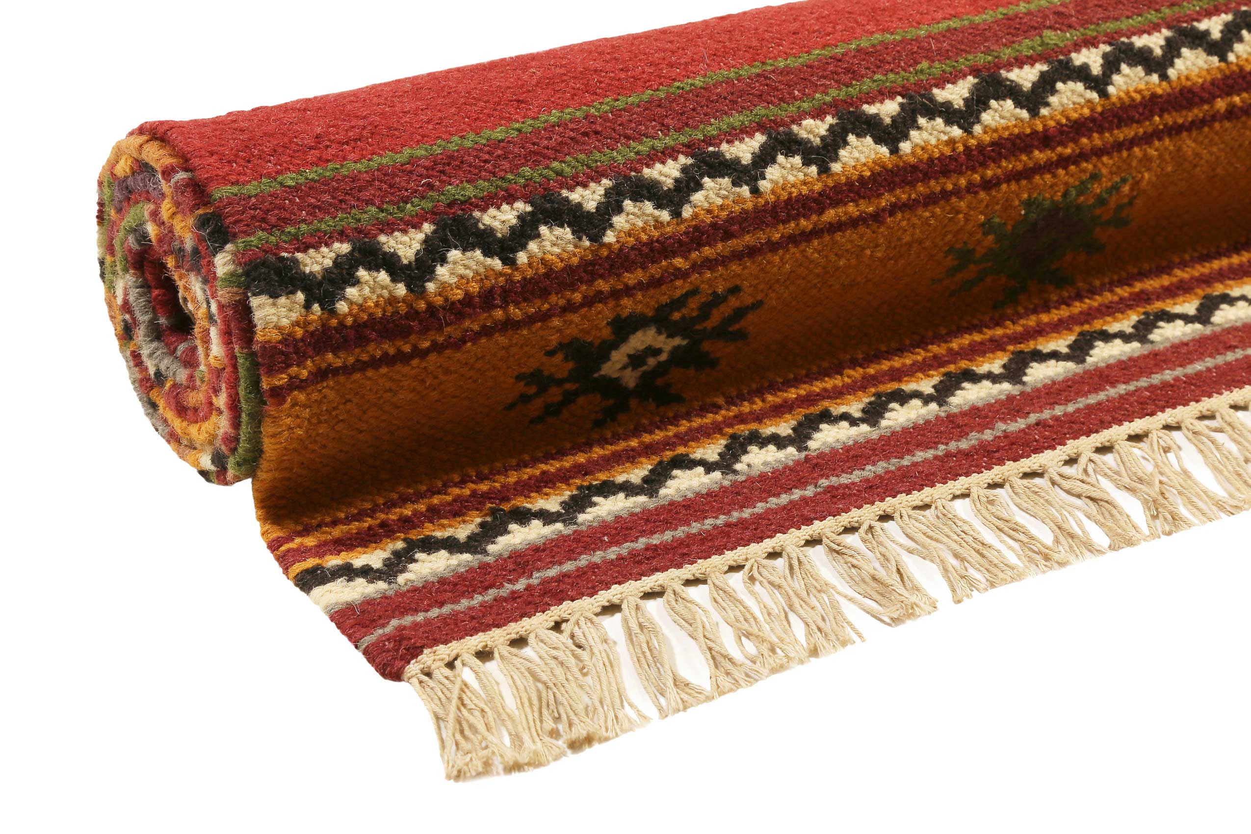 Esprit Kelim Teppich Bunt aus Wolle 