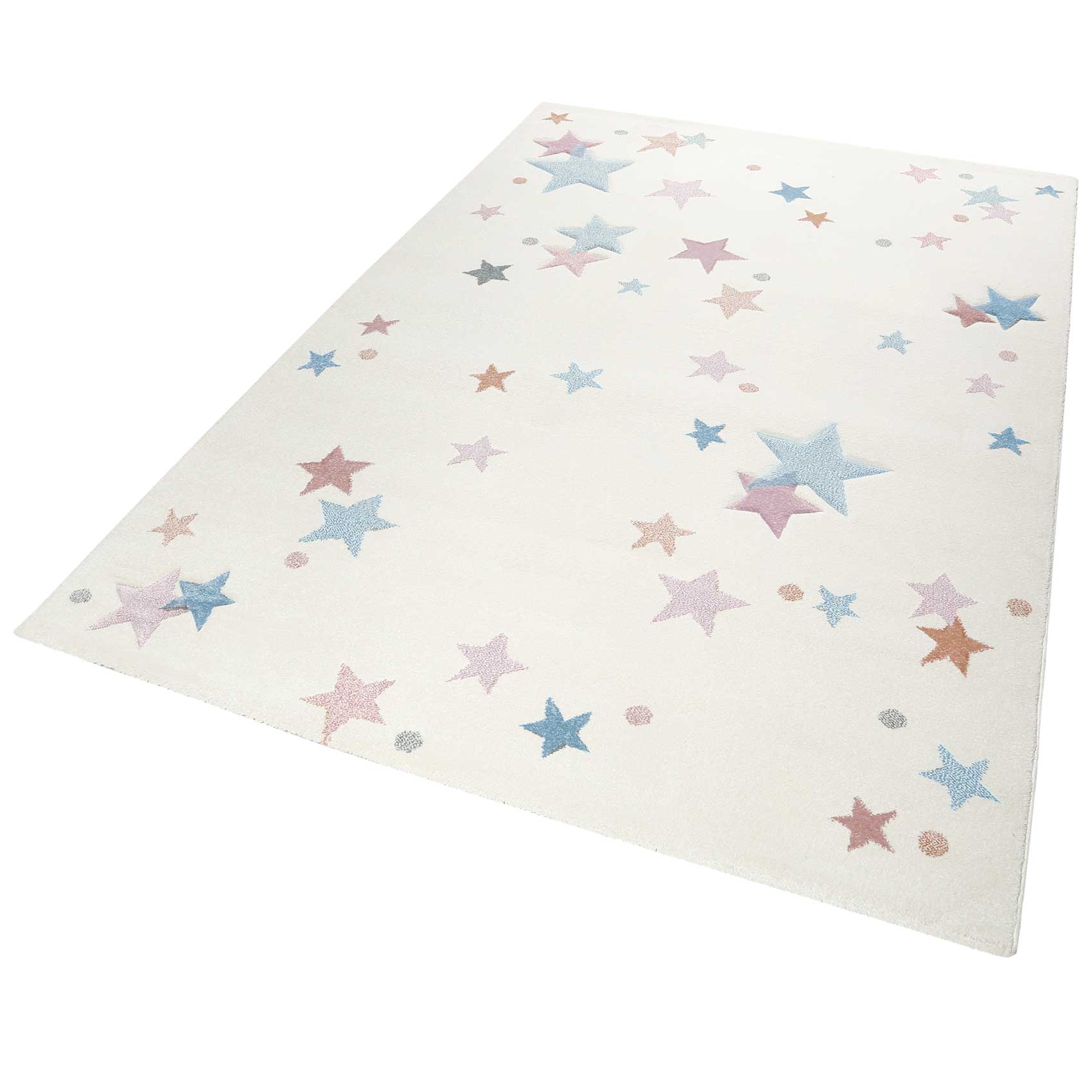 Esprit Kinderteppich beige rosa grau blau 