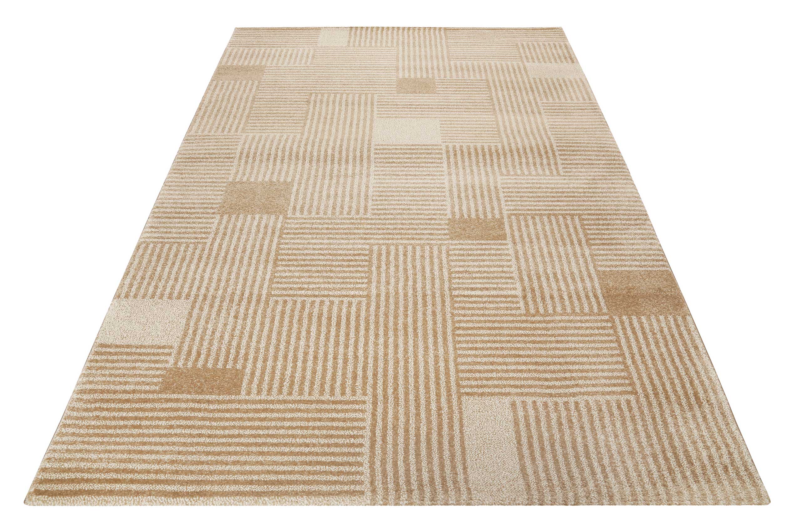 Esprit Teppich Beige Braun Kurzflor 