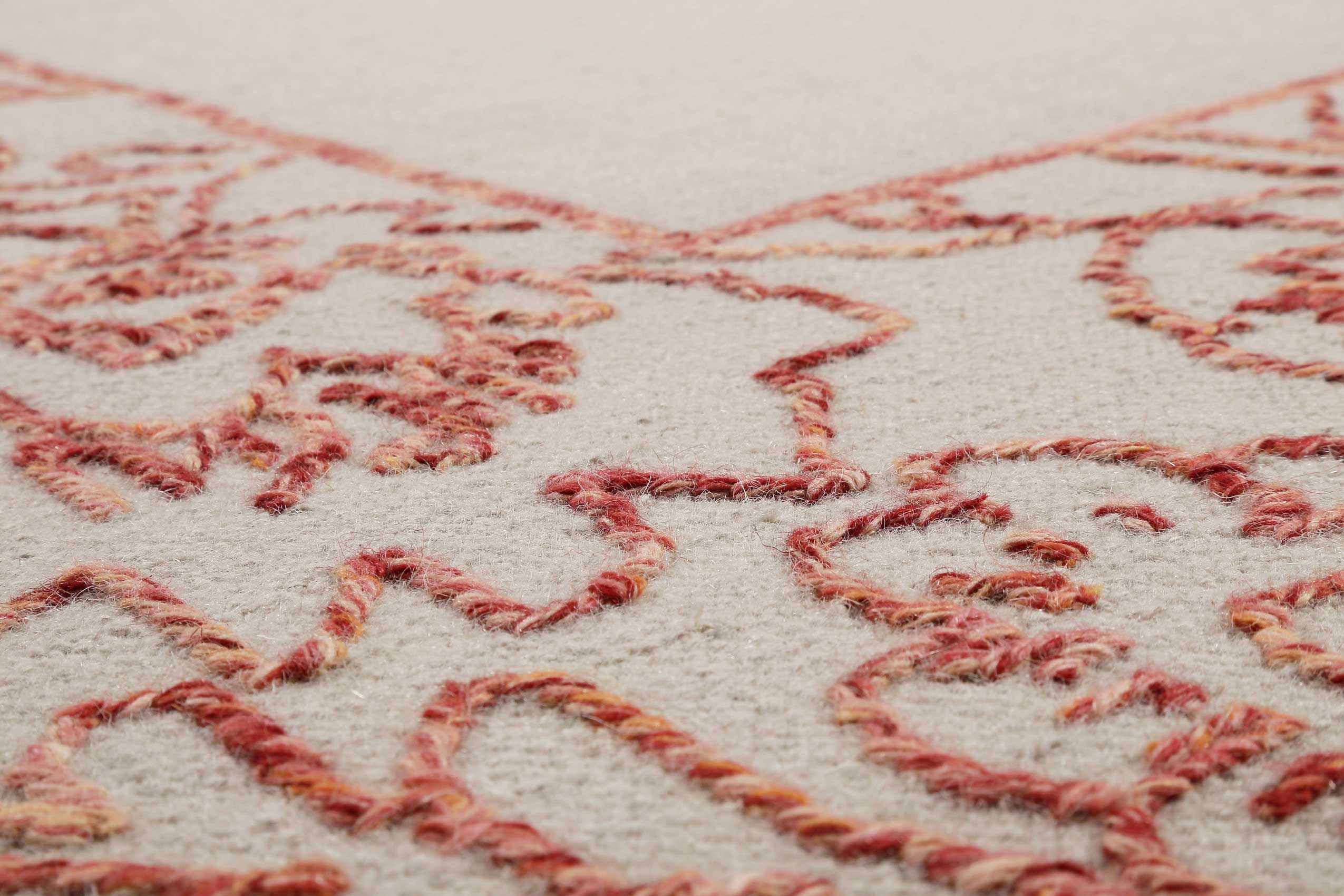 Esprit Kelim Teppich Beige Rot aus Wolle » Kayla Border « - Ansicht 5