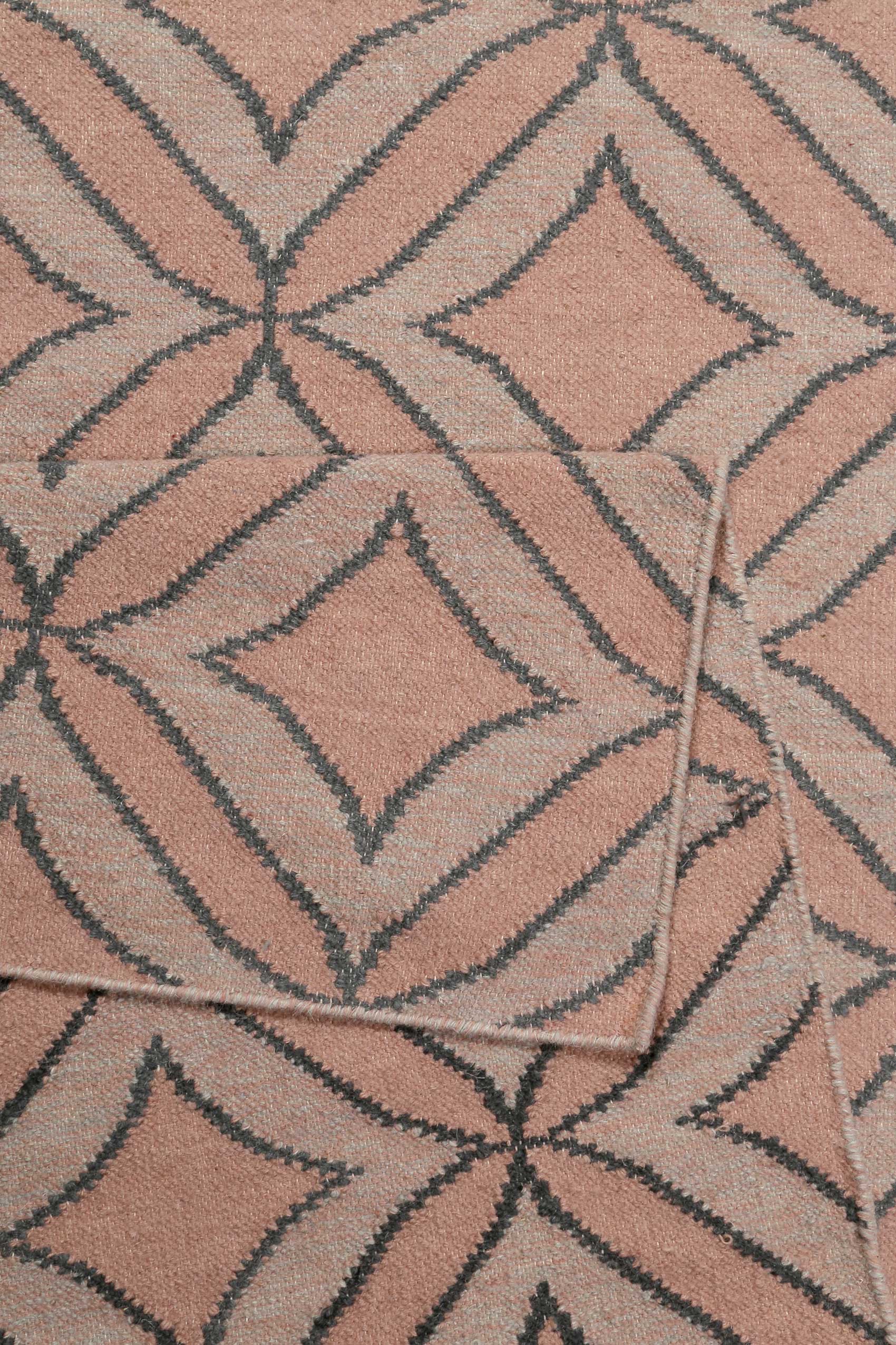 Esprit Kelim Teppich Rosa aus Wolle » Kian « - Ansicht 3