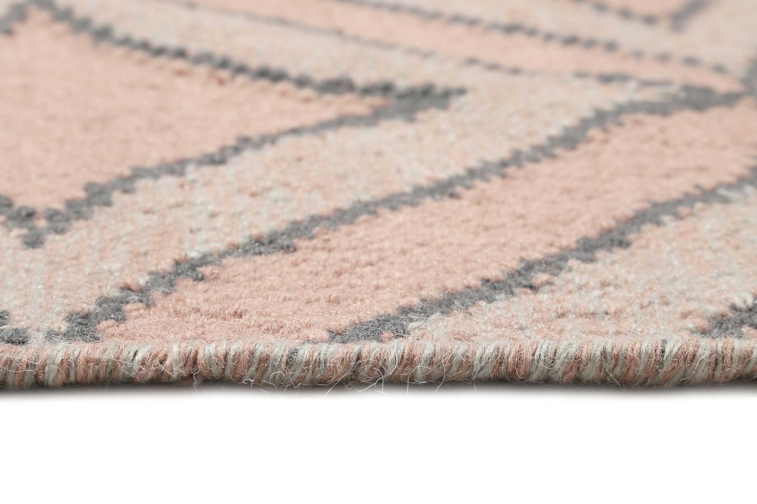 Esprit Kelim Teppich Rosa aus Wolle » Kian « - Ansicht 4
