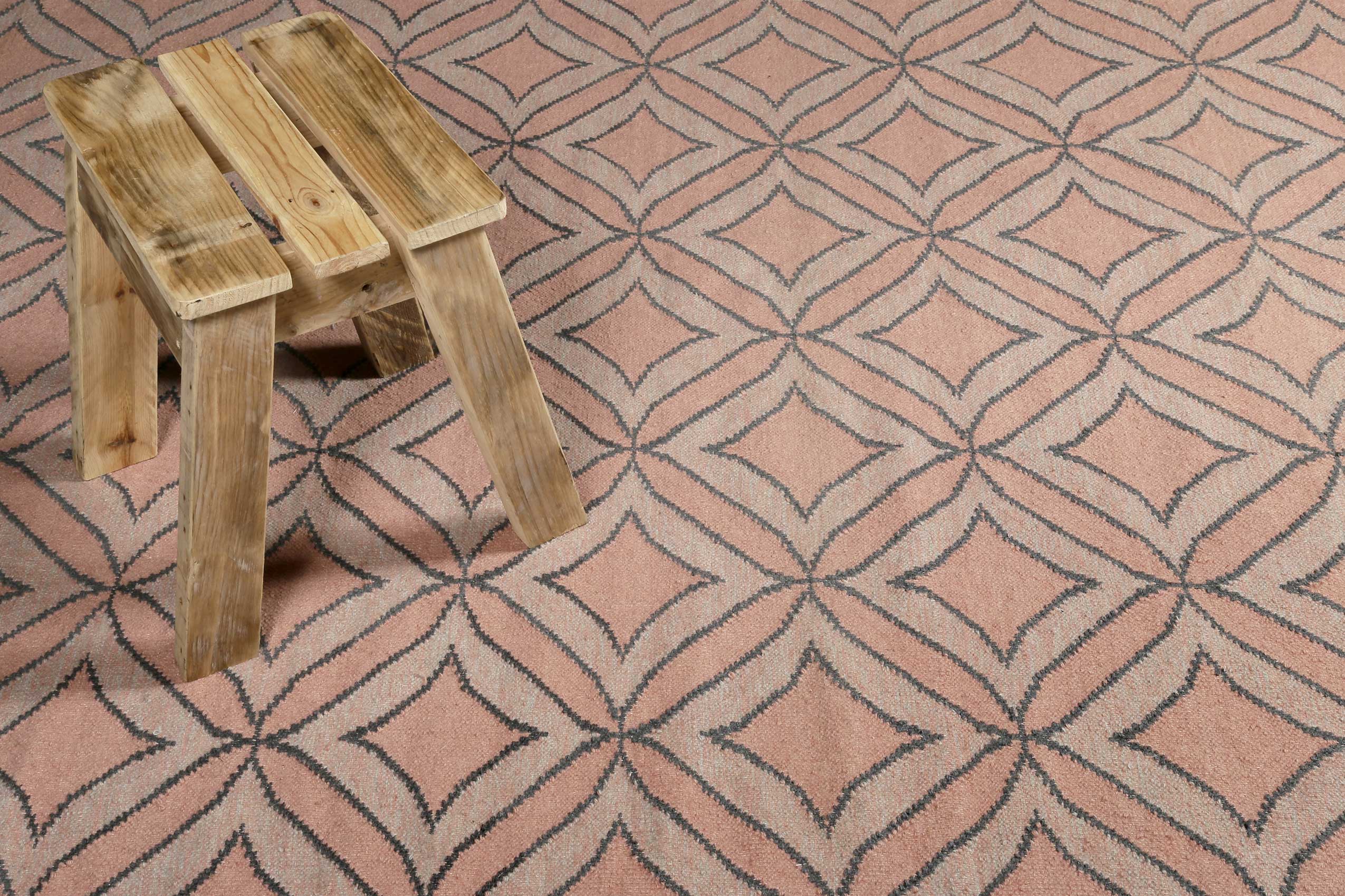 Esprit Kelim Teppich Rosa aus Wolle » Kian « - Ansicht 6