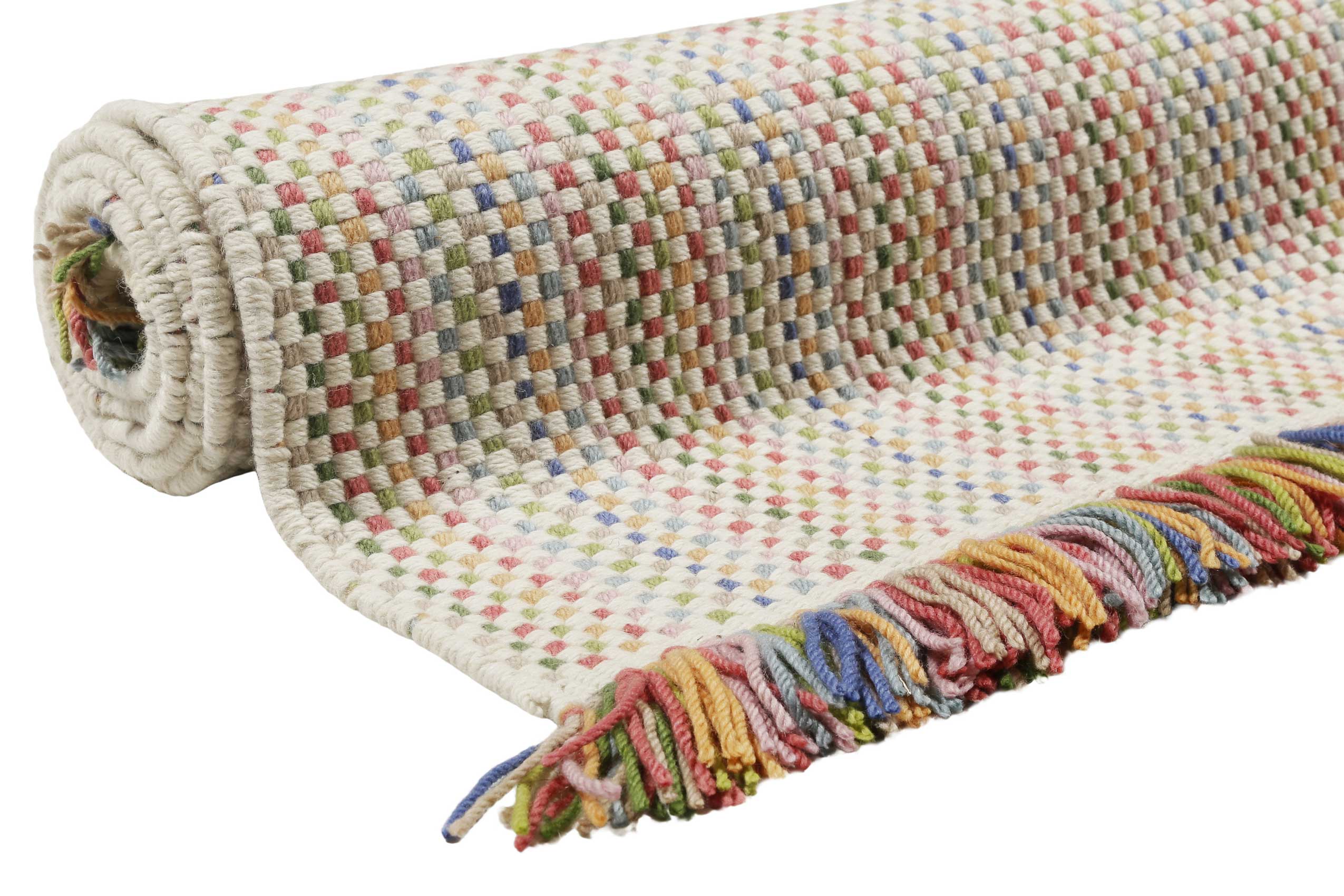 Esprit Kelim Teppich Bunt aus Wolle 