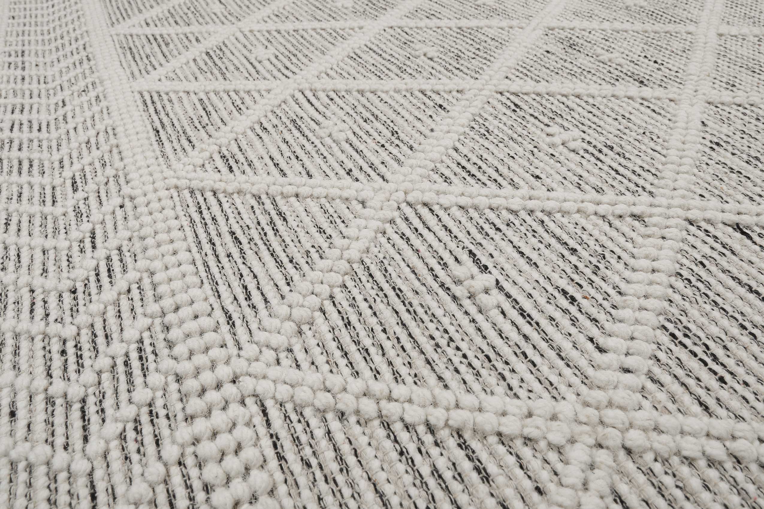 Esprit Teppich handgewebt Weiß Hellgrau aus Wolle » Lia « - Ansicht 5