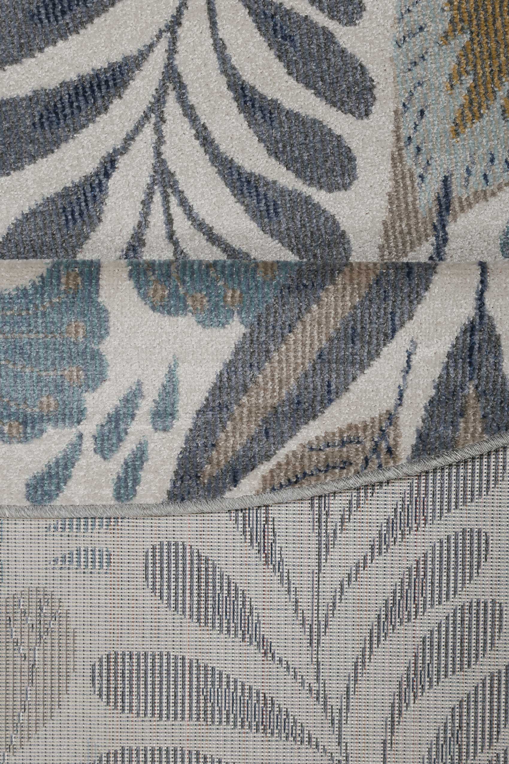 Esprit Teppich Rund In- und Outdoor Blau Beige 