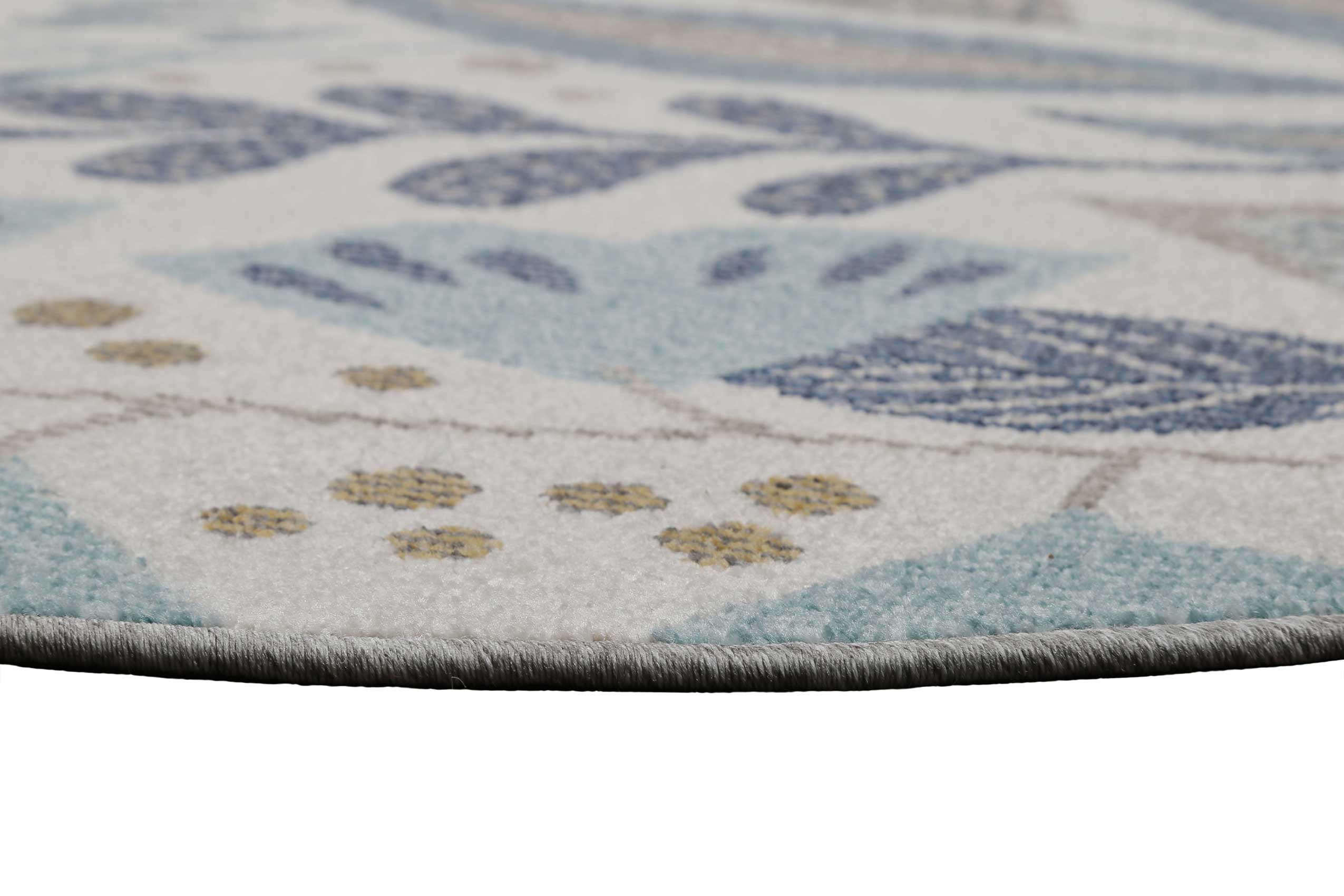 Esprit Teppich Rund In- und Outdoor Blau Beige 
