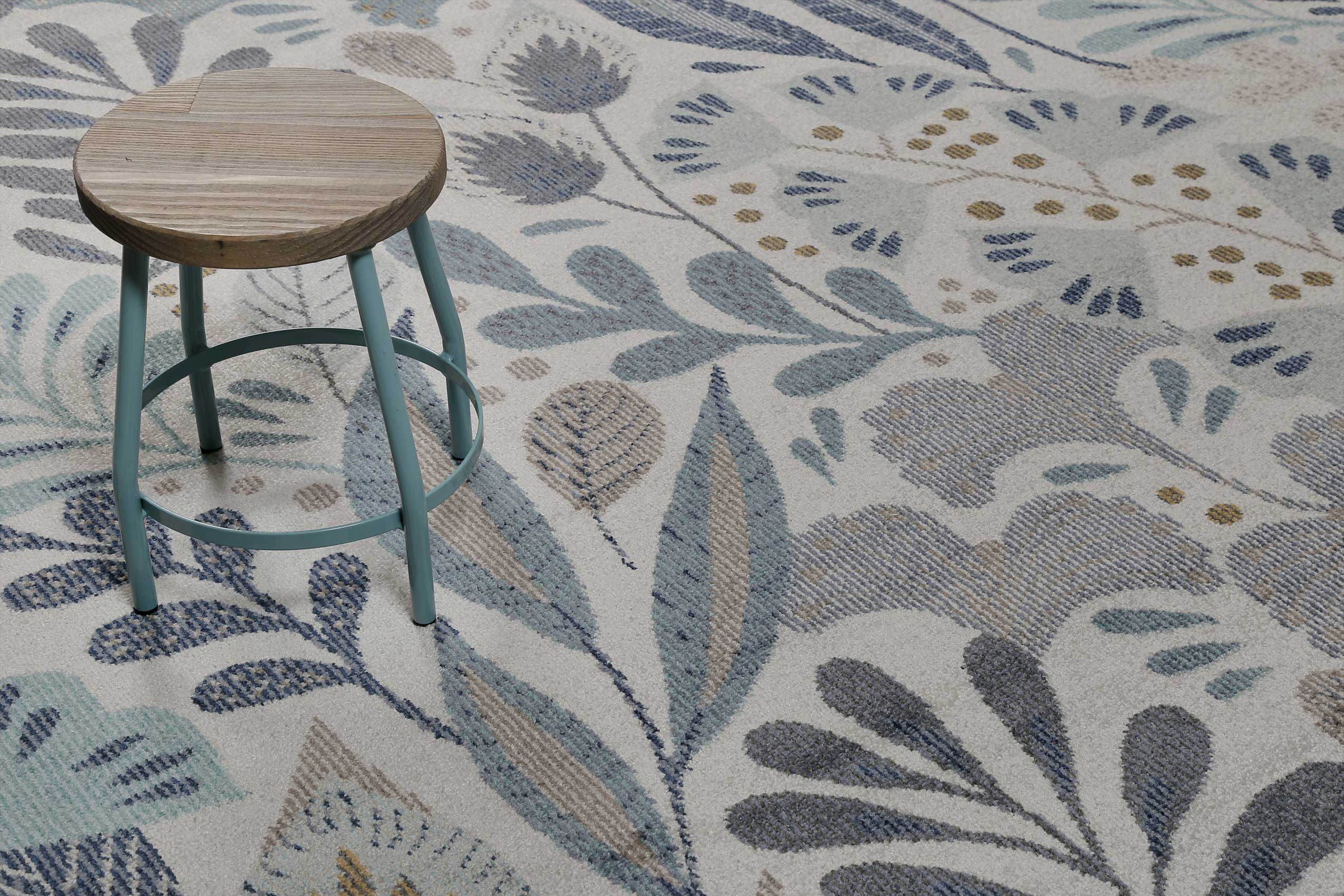 Esprit Teppich Rund In- und Outdoor Blau Beige 