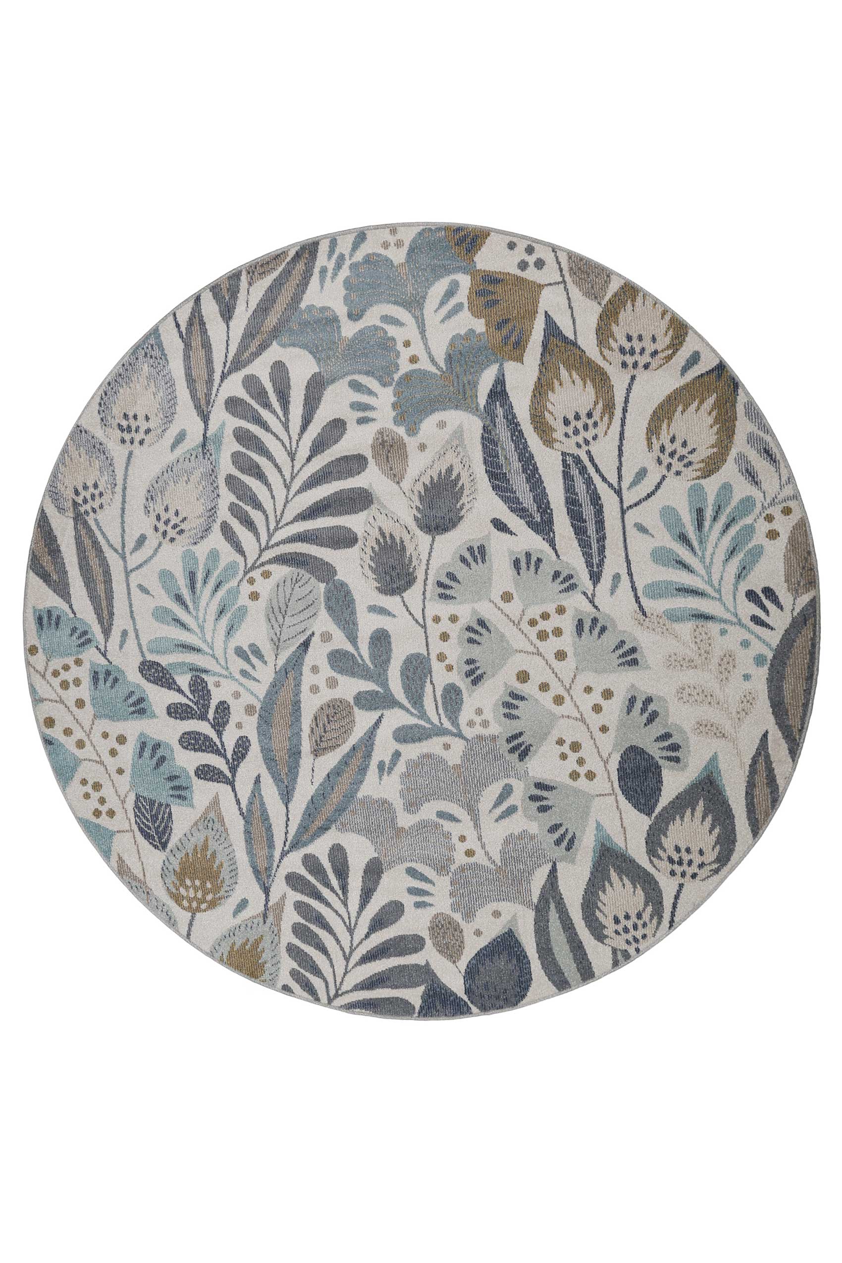 Esprit Teppich Rund In- und Outdoor Blau Beige 