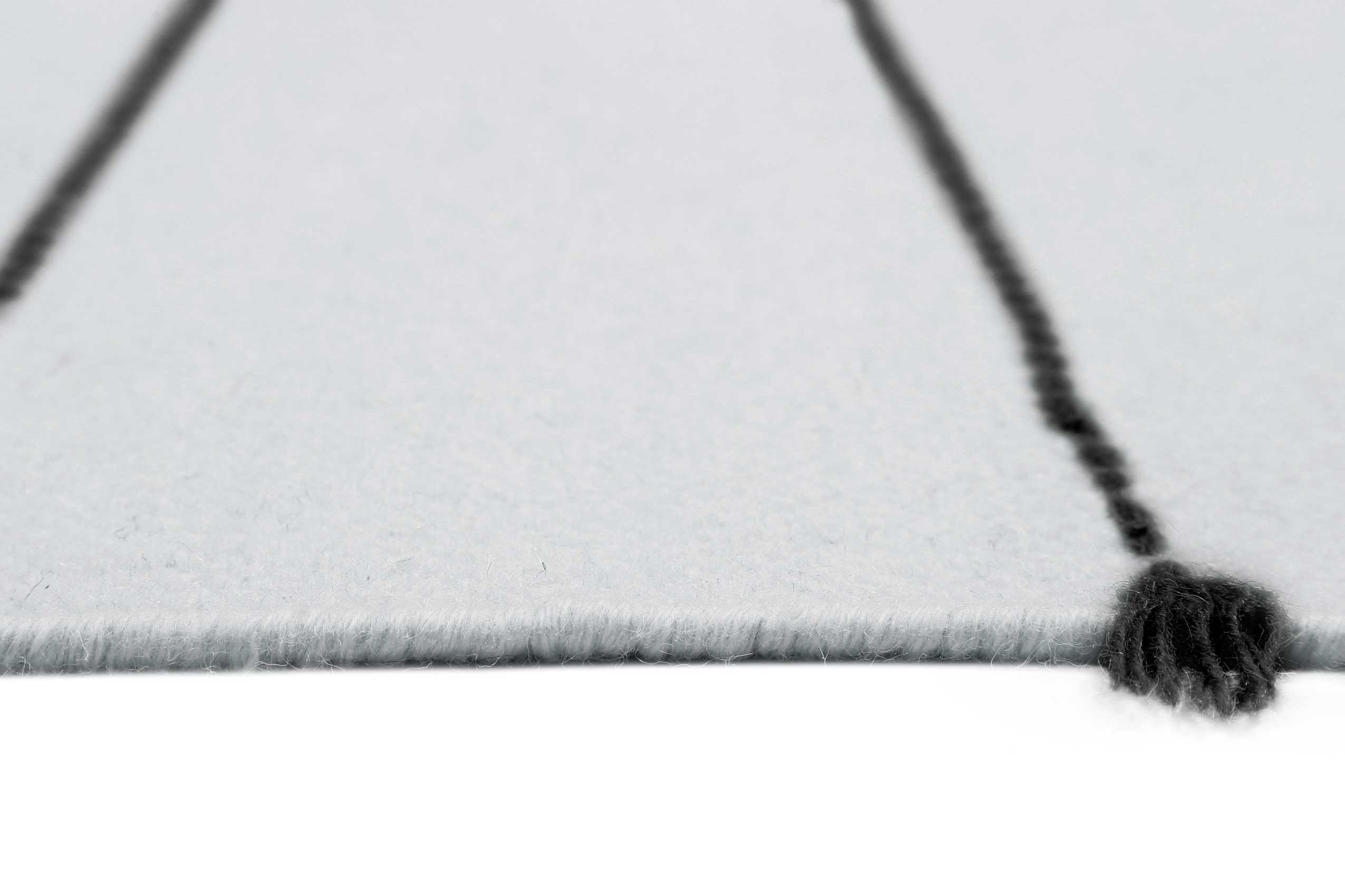 Esprit Handwebteppich Grau Blau Schwarz aus Wolle » Lina « - Ansicht 4