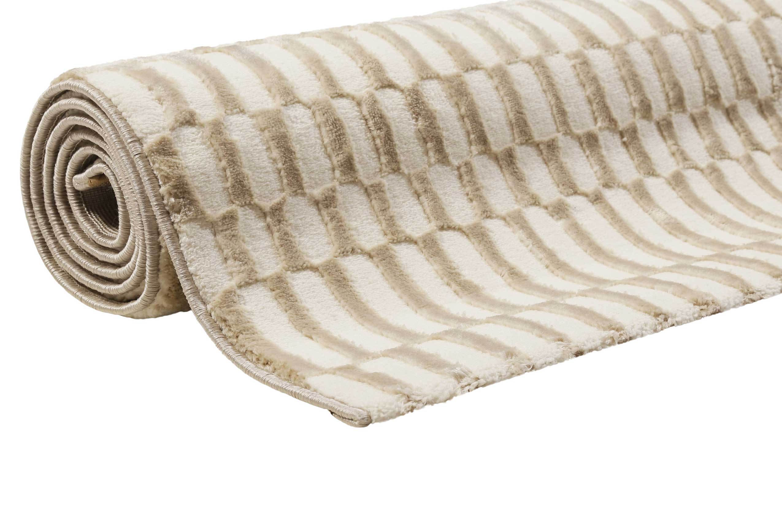 Esprit Teppich Creme Beige Kurzflor 