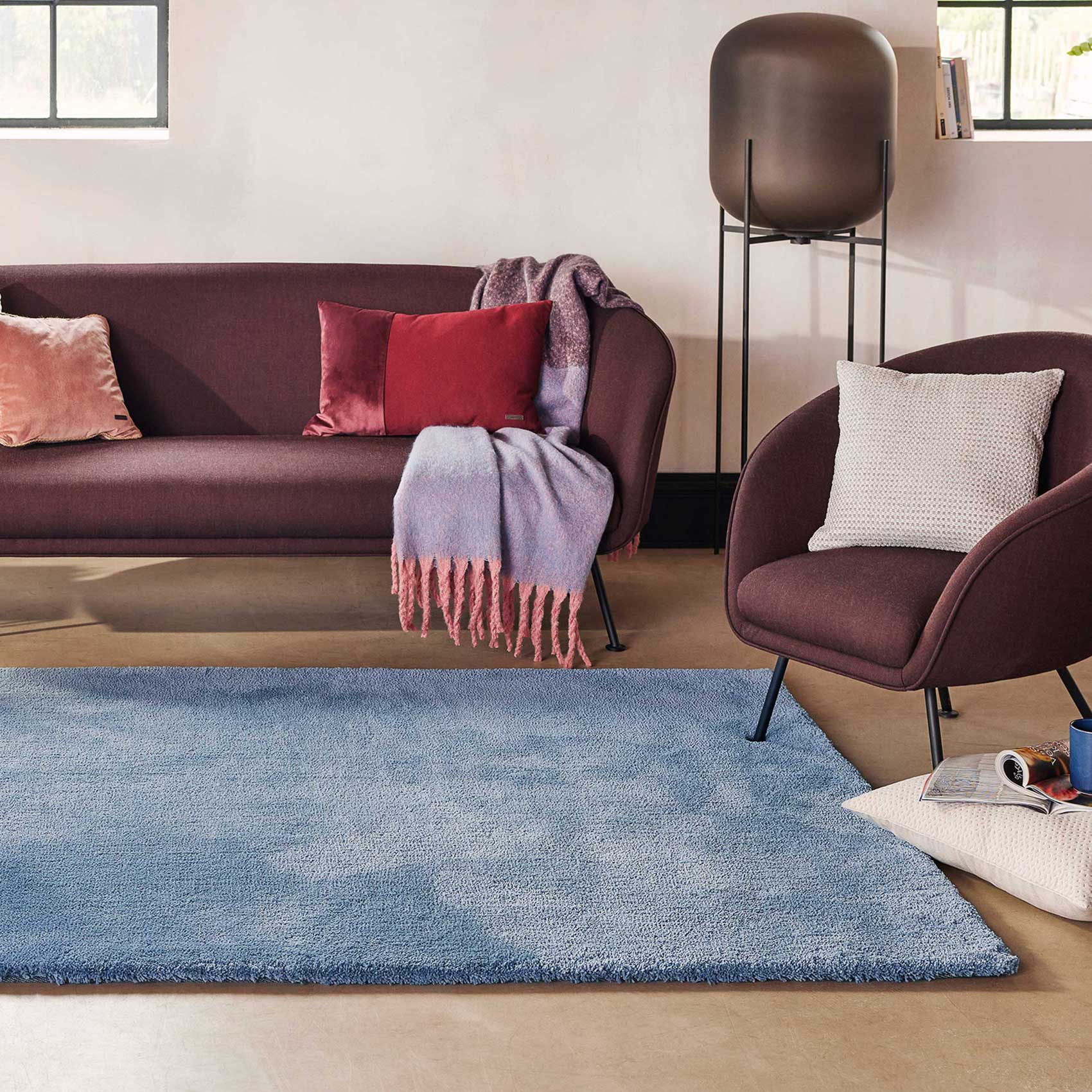 Esprit Teppich Blau Hochflor 