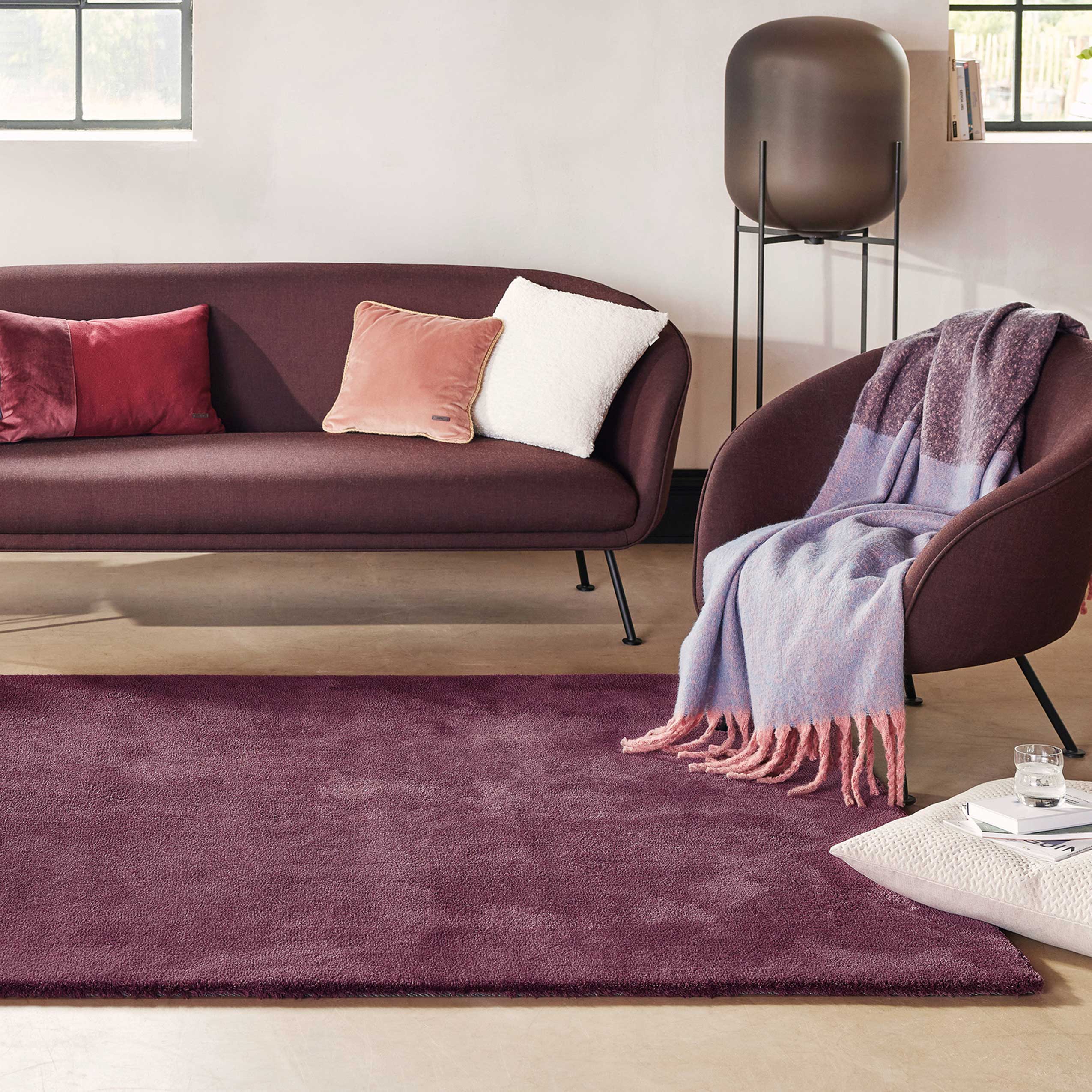 Esprit Teppich Bordeaux Hochflor » Loft « - Ansicht 7