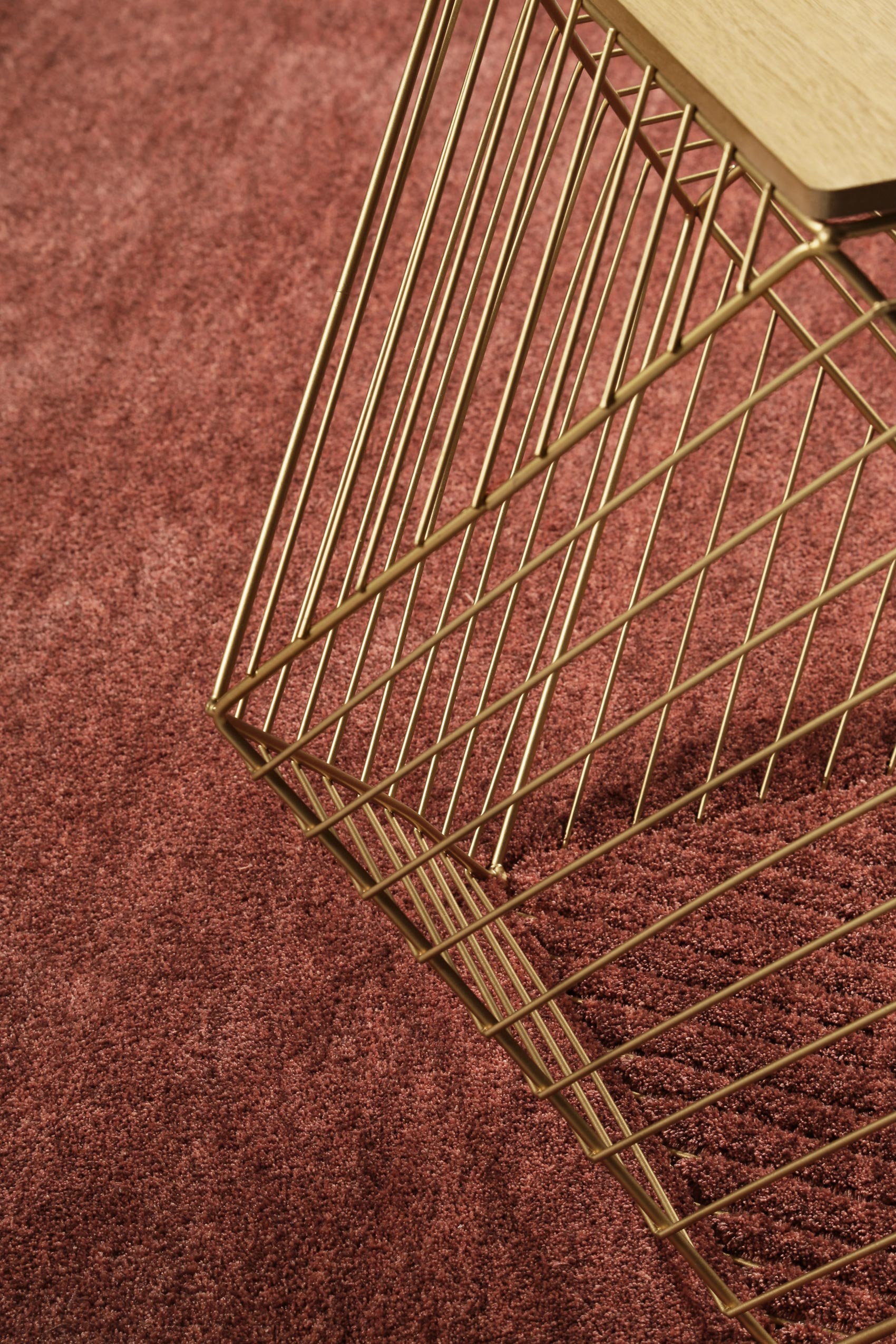 Esprit Teppich Rot Braun Hochflor 
