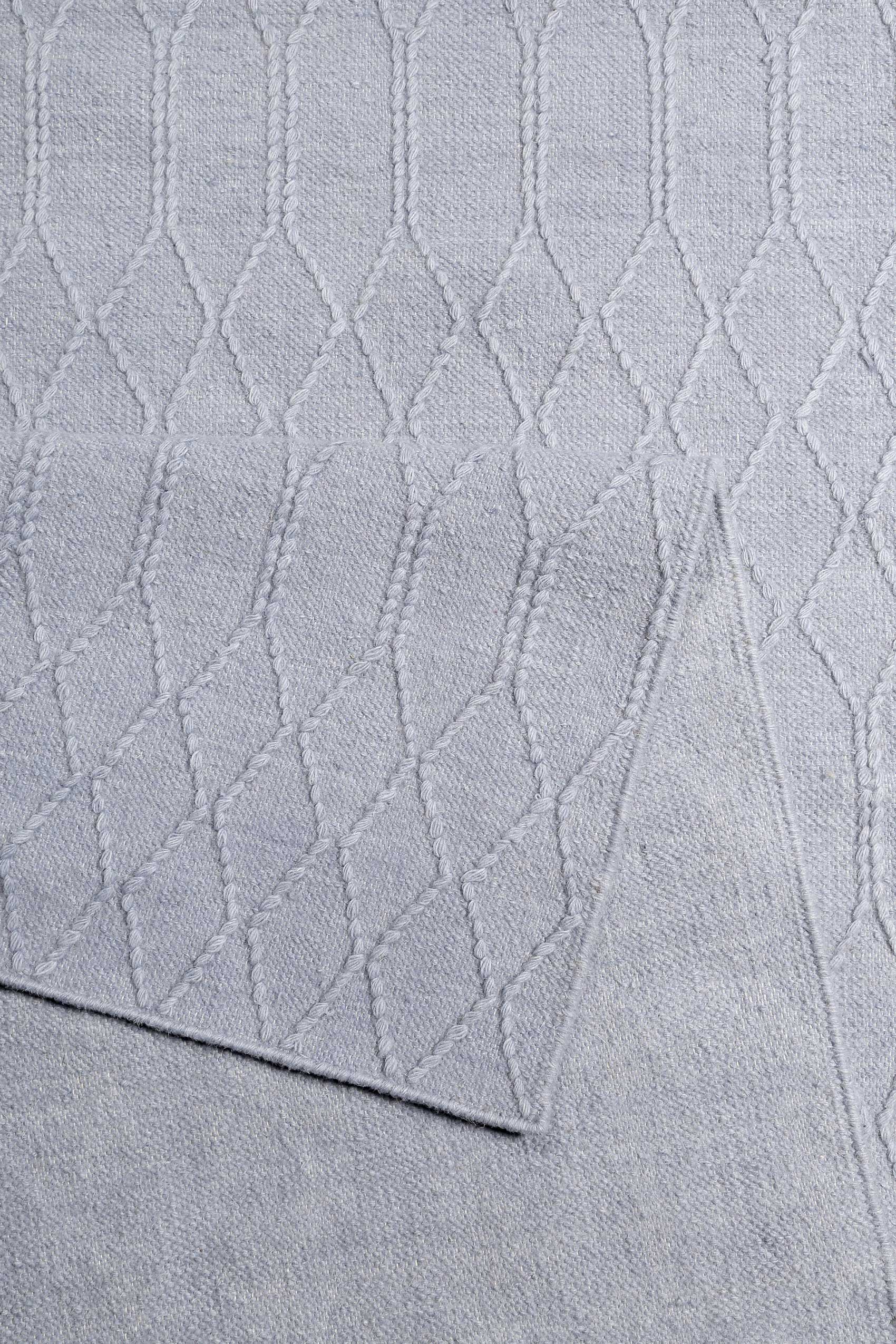 Esprit Kelim Teppich Hellblau aus Wolle 