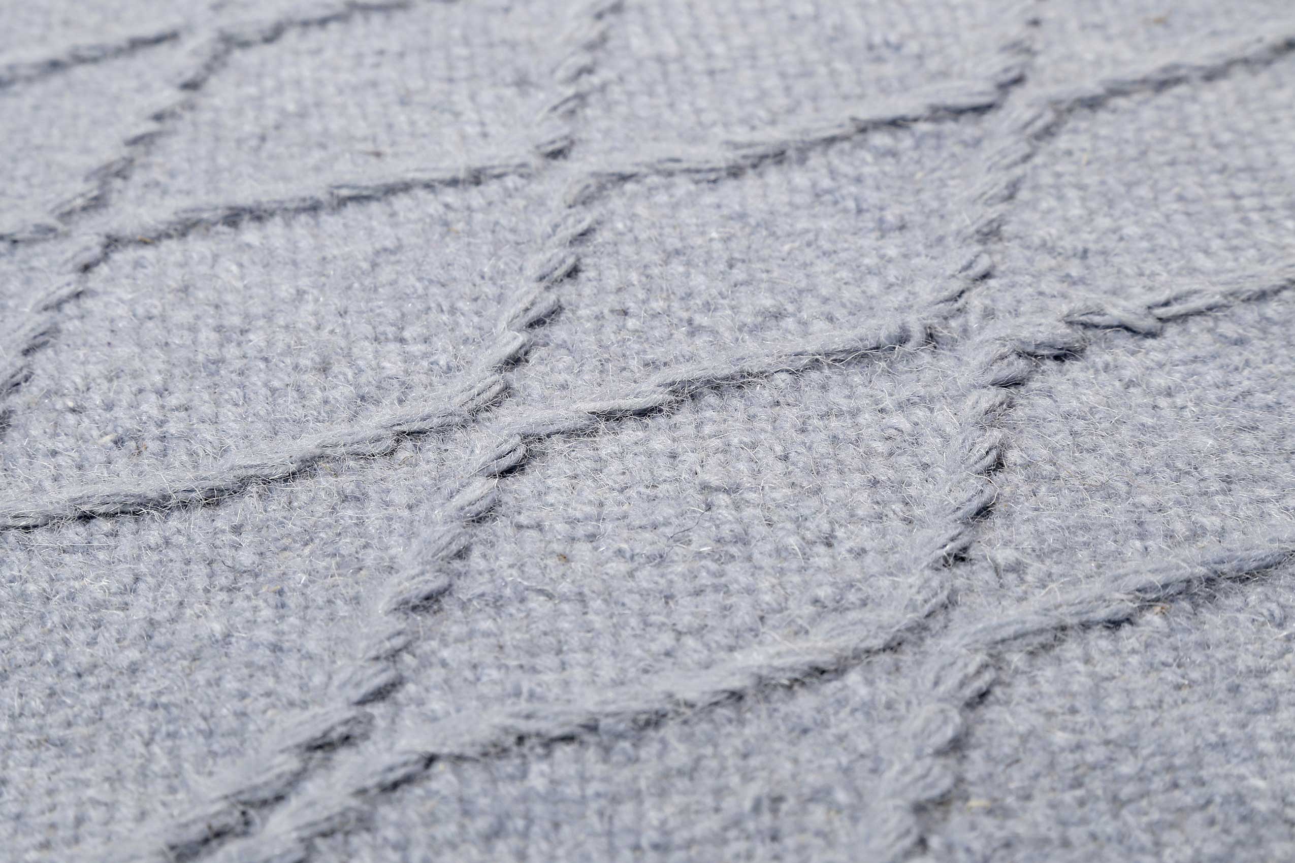 Esprit Kelim Teppich Hellblau aus Wolle 